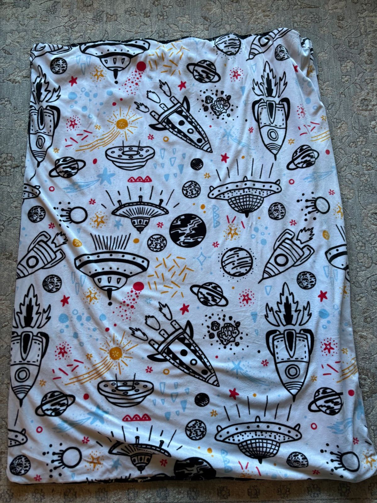 Kids weighted blanket - space reversible