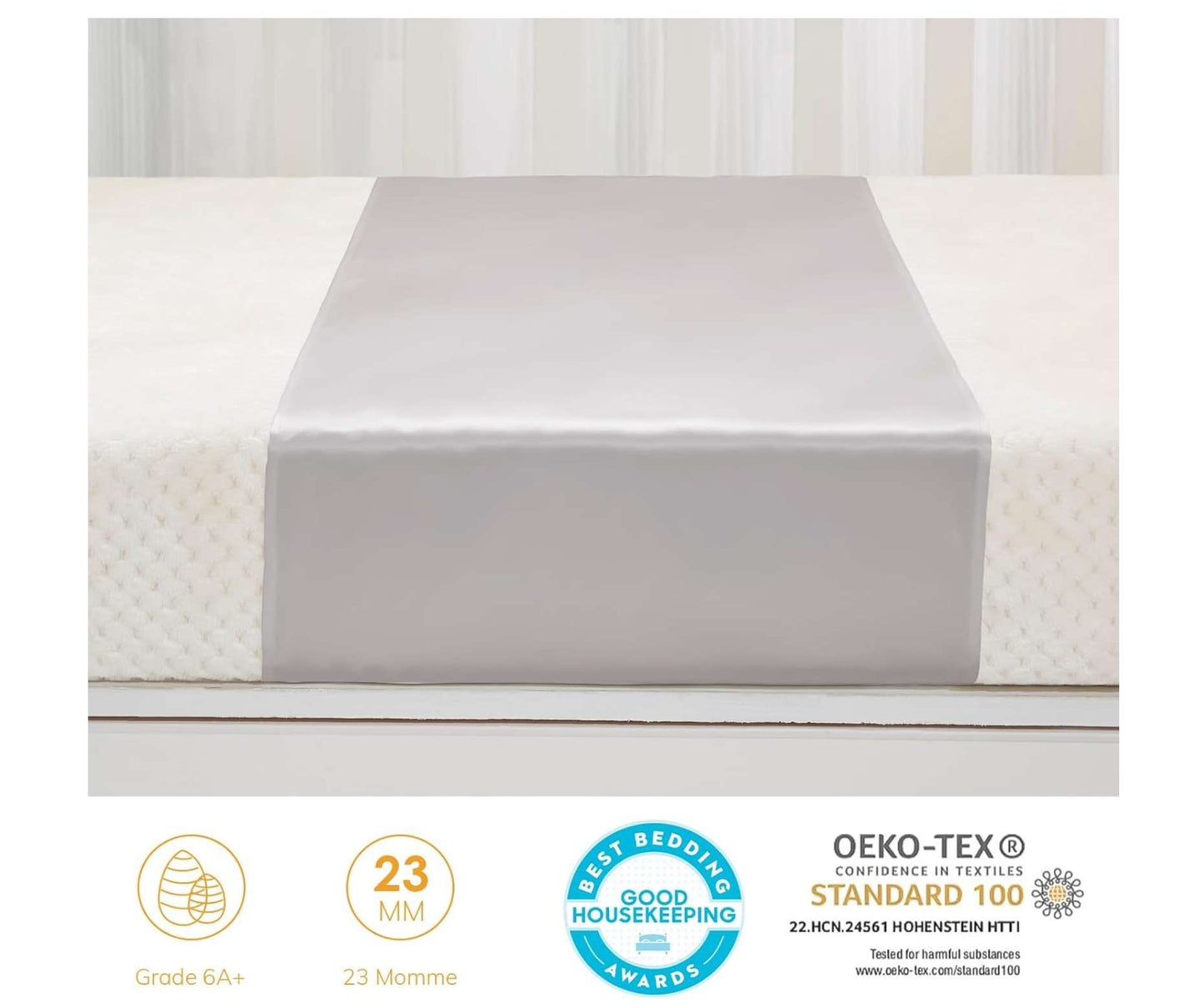 PROMEED Mulberry Silk Bassinet Sheet Sleeve – Prevents Bald Spots