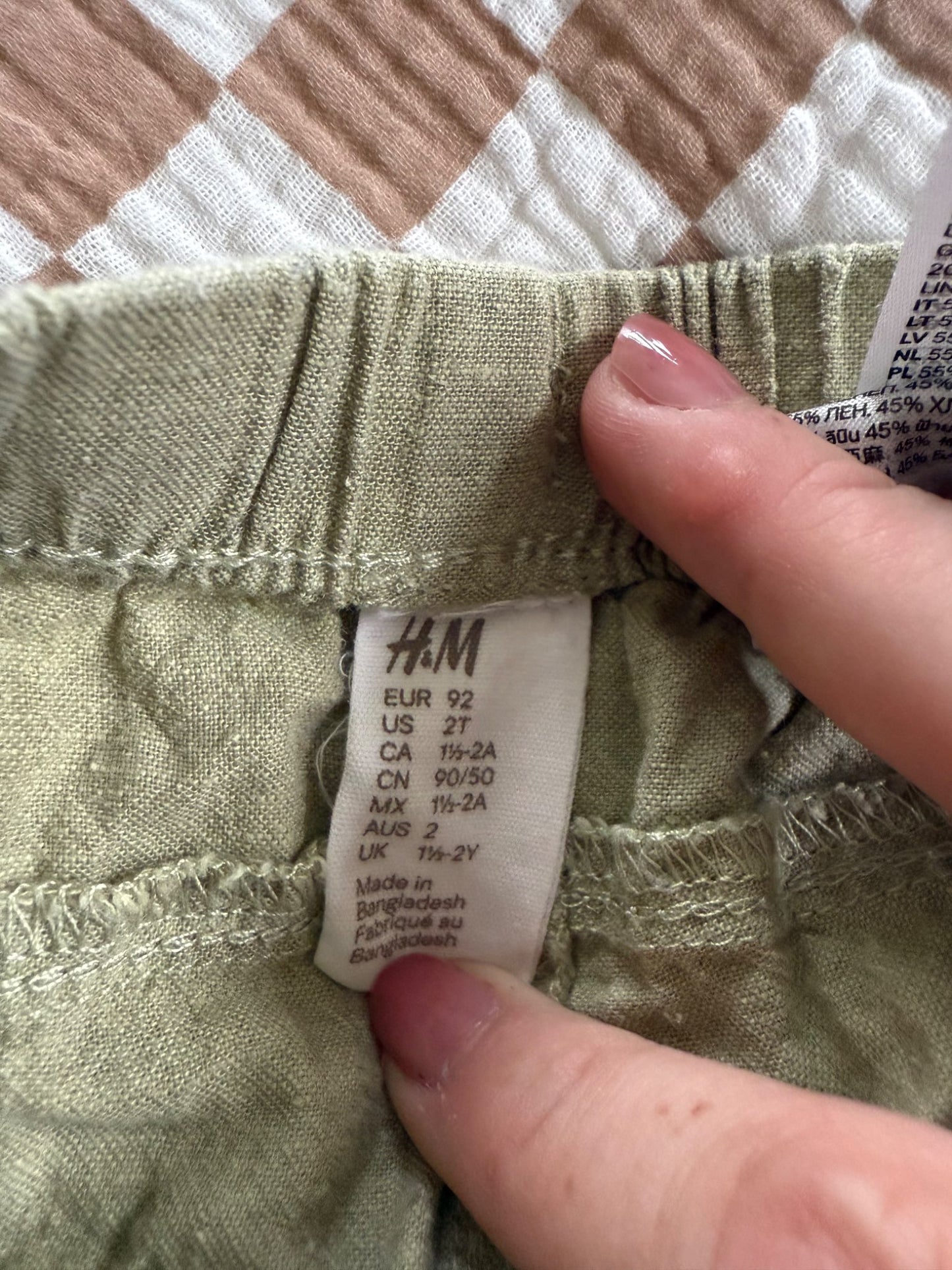 Linen H&M pants, Kids 2T