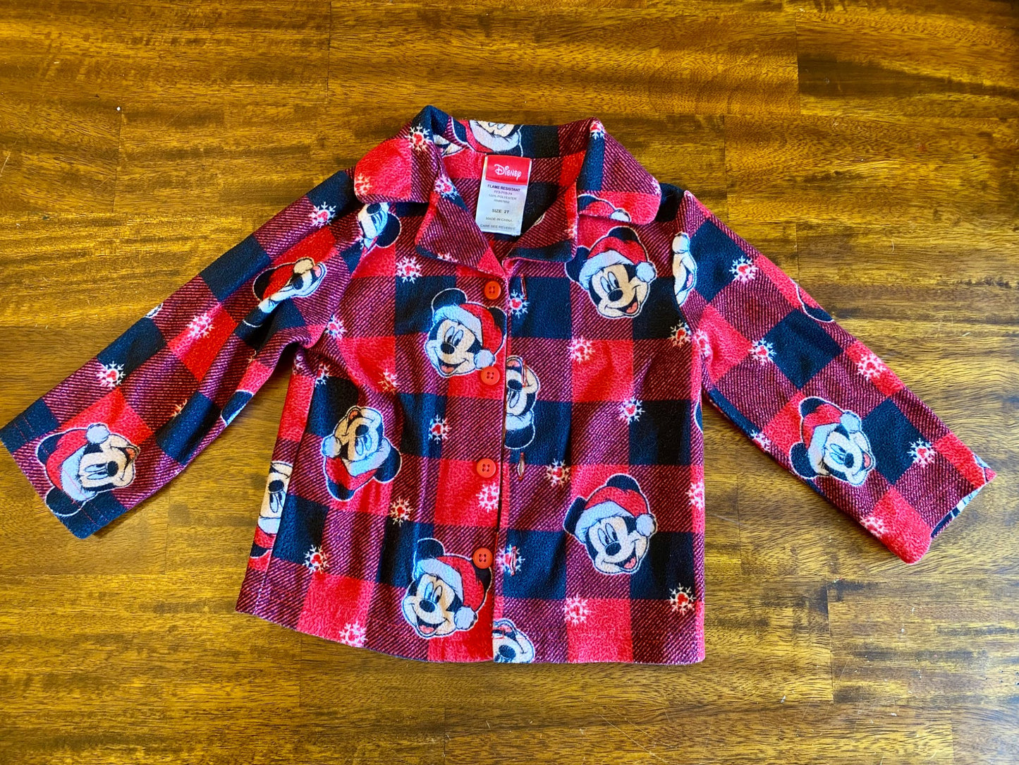 2T Mickey Christmas Santa PJS
