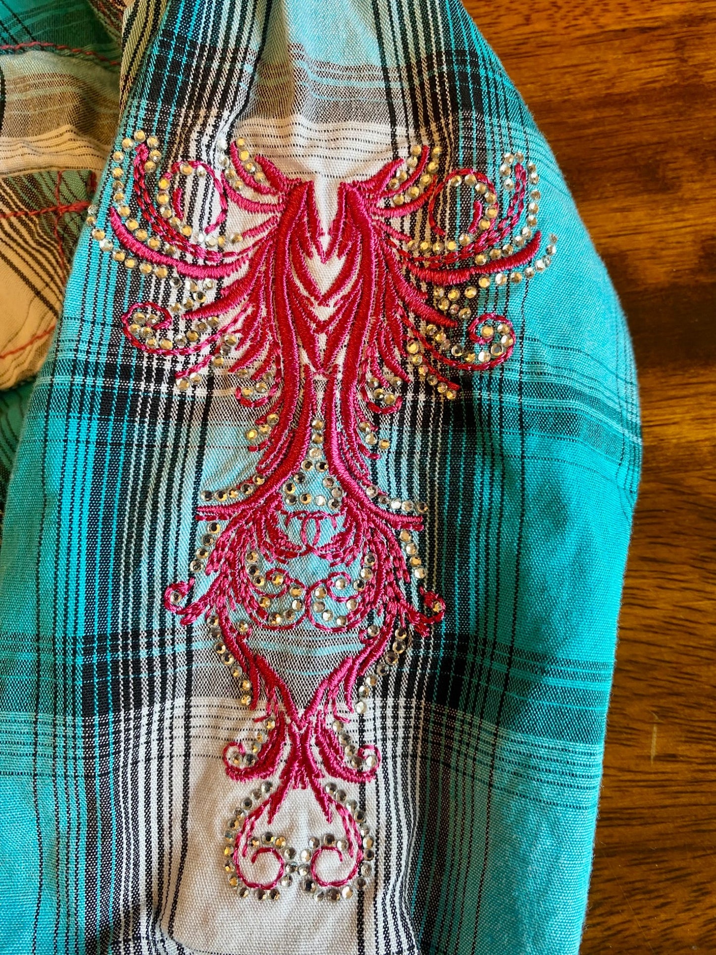 3T Cowgirl Hardware bedazzled shirt