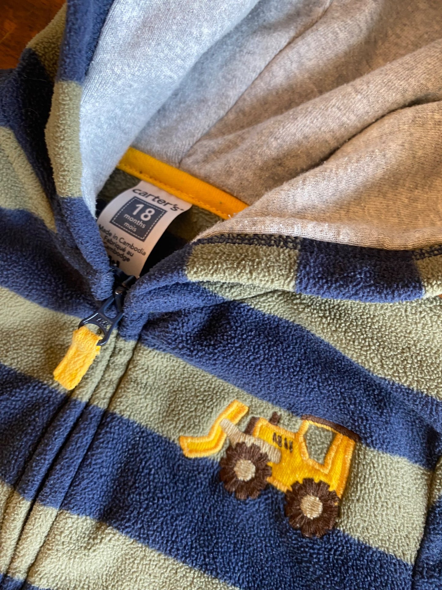 18mth digger hoodie