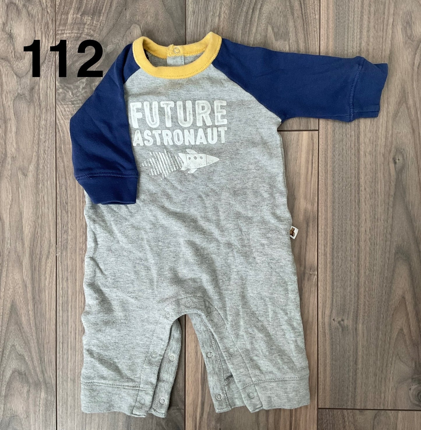 Grey Future Astronaut Romper 0-3 Months, Kids 3 Month (0-3M)