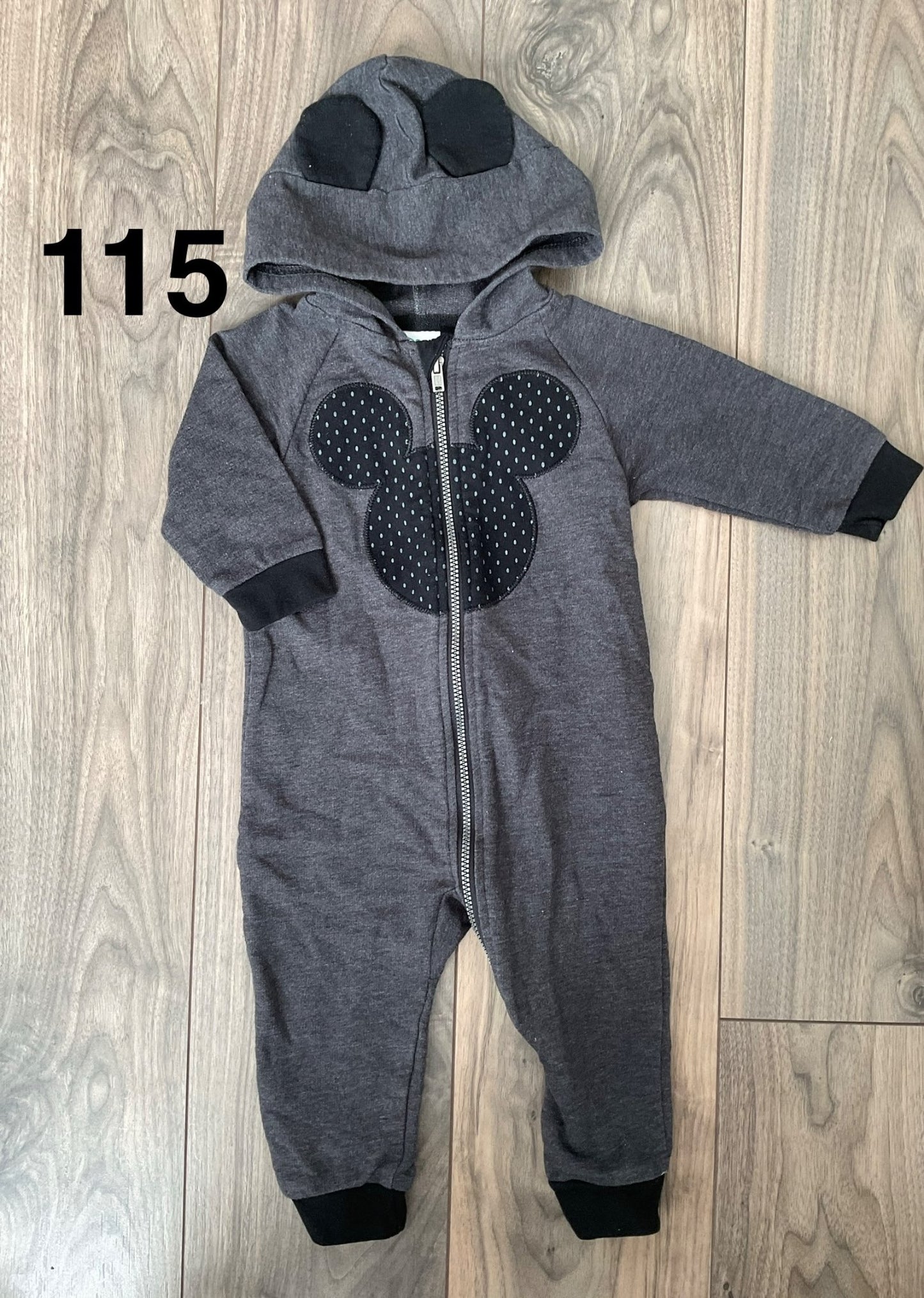 Mickey Mouse Zip up Romper 3-6 Months, Kids 6 Month (3-6M)