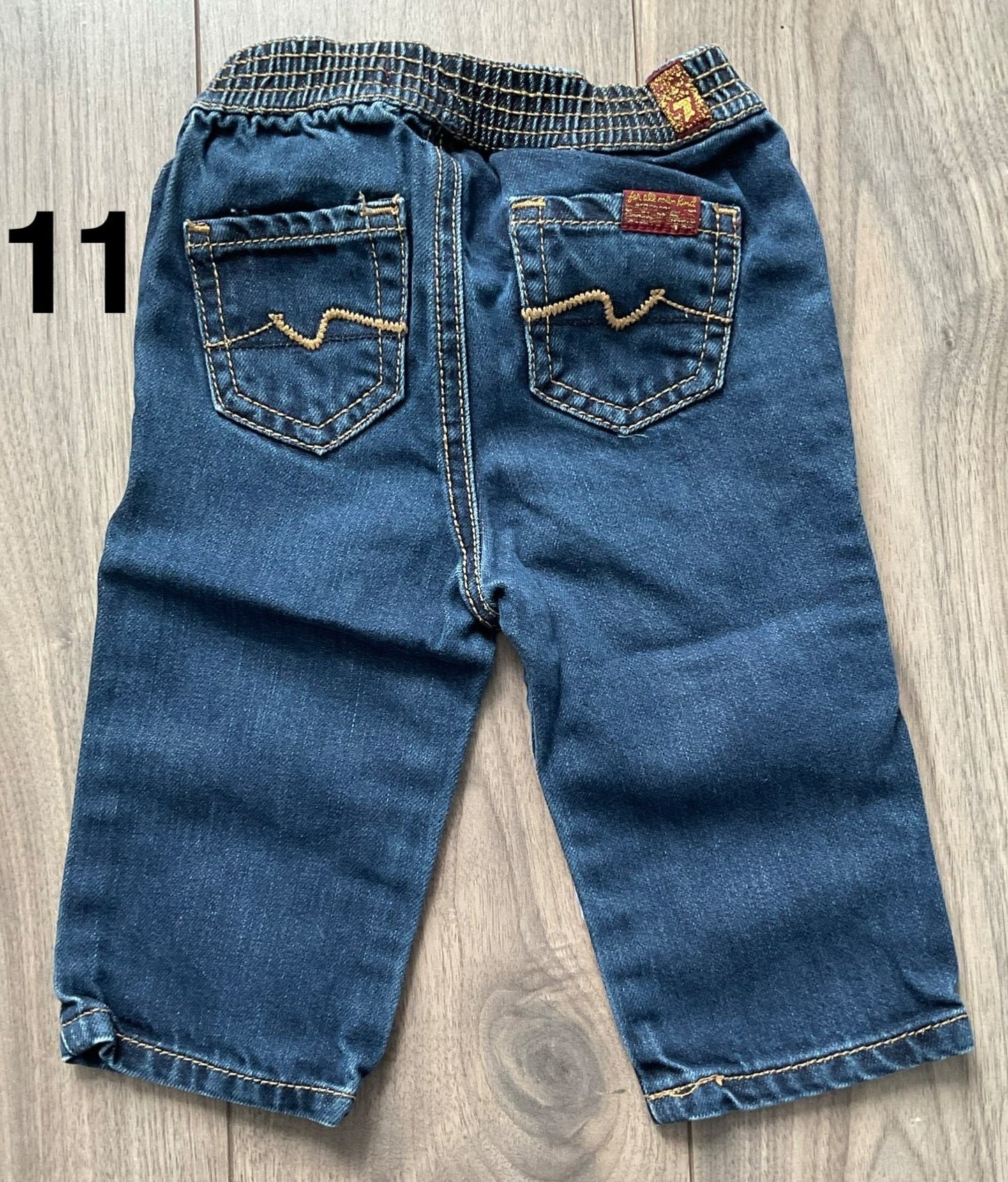 Baby Boy 7 For All Mankind Jeans 6-9 Months, Kids 9 Month (6-9M)