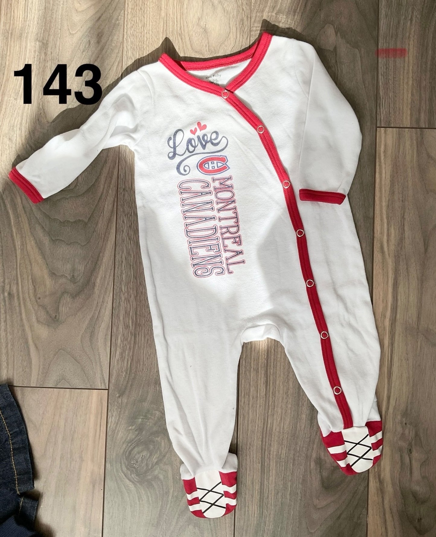 Baby Girl Montreal Canadiens Sleeper, 6 Months, Kids 6 Month (3-6M)