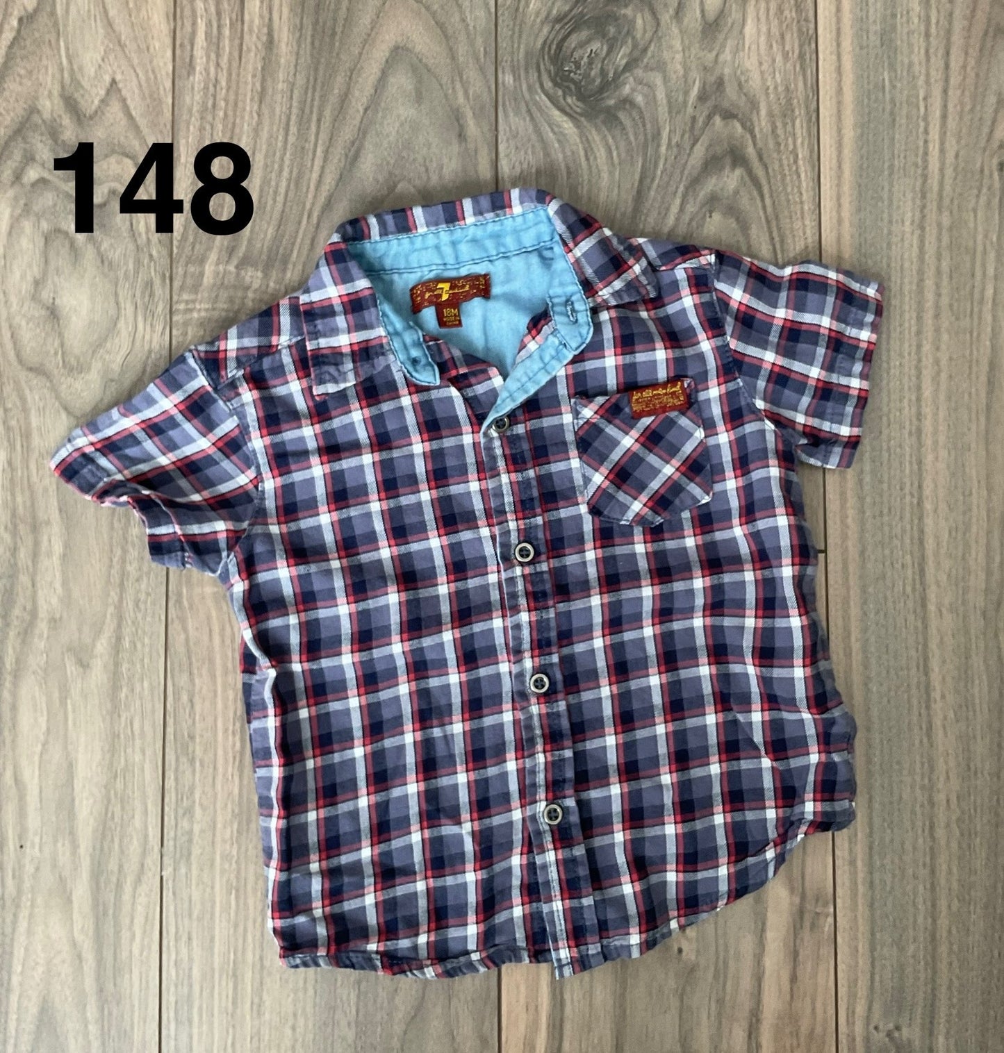 Plaid 7 For All Mankind Dress shirt 18 Months, Kids 18 Month (12-18M)