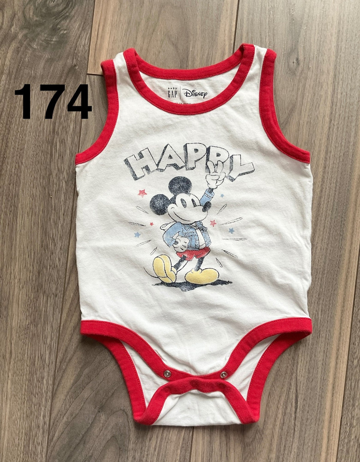 Mickey Mouse Sleeveless Onesie 12-18 Months , Kids 18 Month (12-18M)