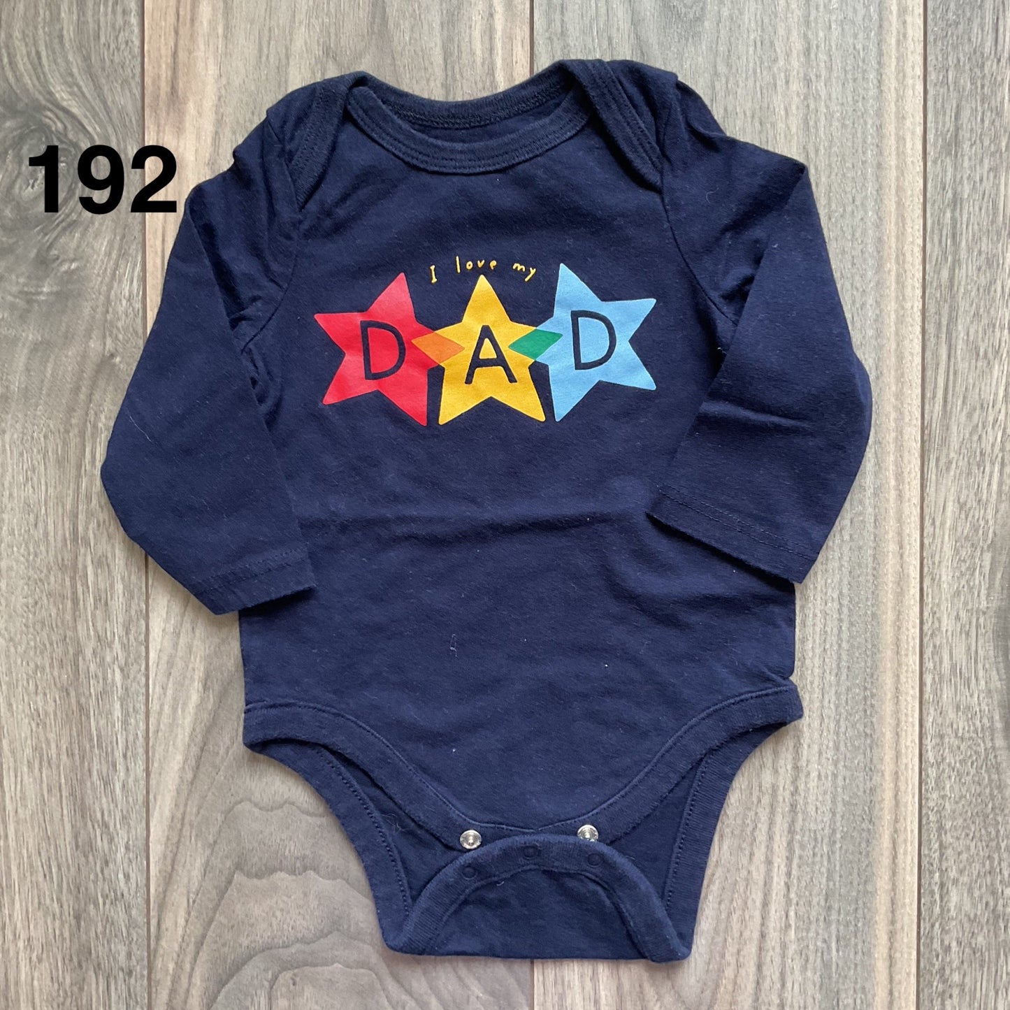Navy Blue I Love My Dad Onesie 3-6 Months , Kids 6 Month (3-6M)