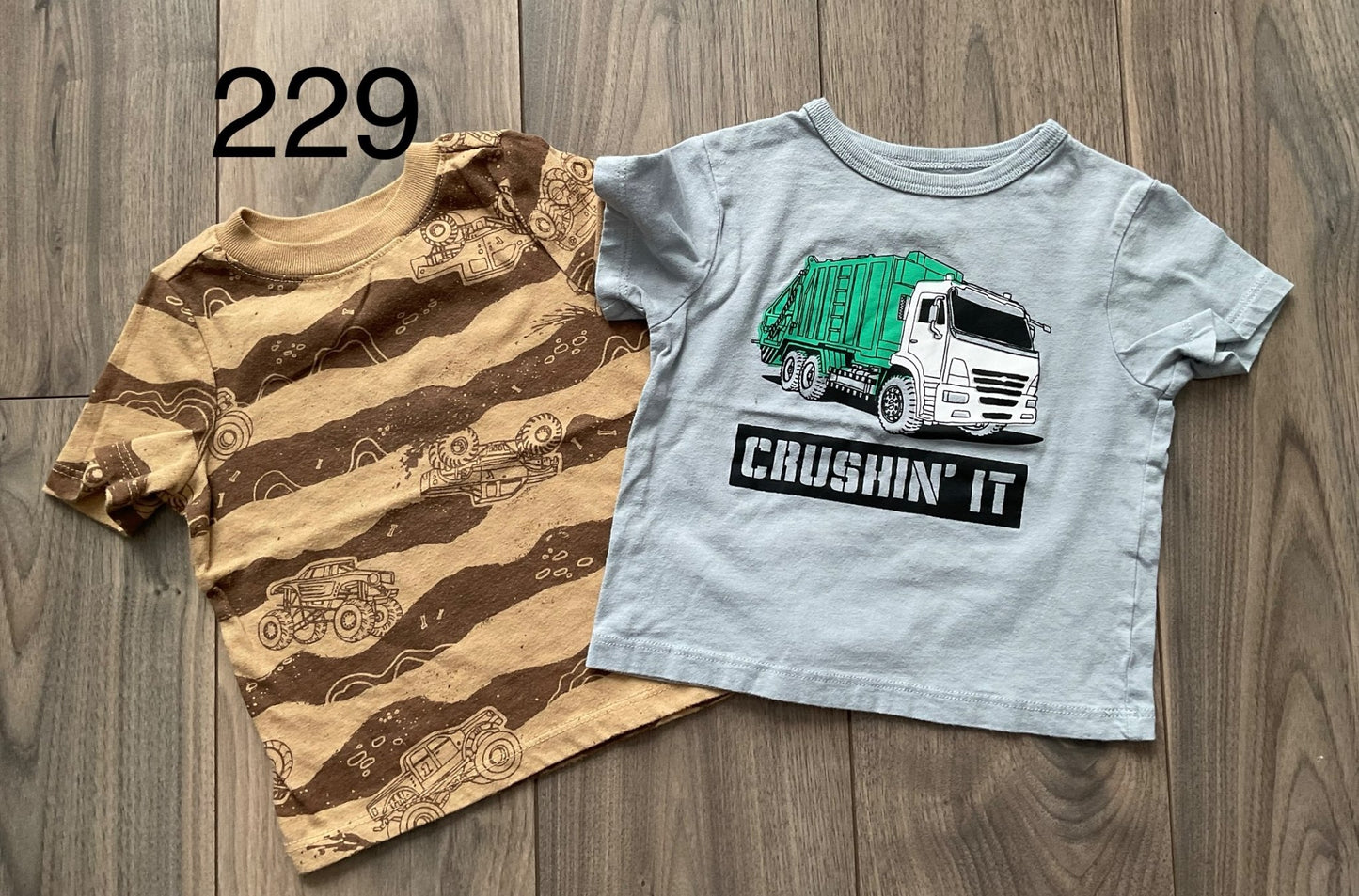 Baby Boy Monster Truck and Garbage Truck Tees 12-18 Months , Kids 18 Month (12-18M)