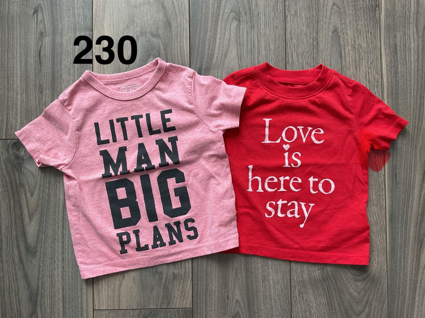 Red and Pink Baby Boy Tees 12-18 Months , Kids 18 Month (12-18M)