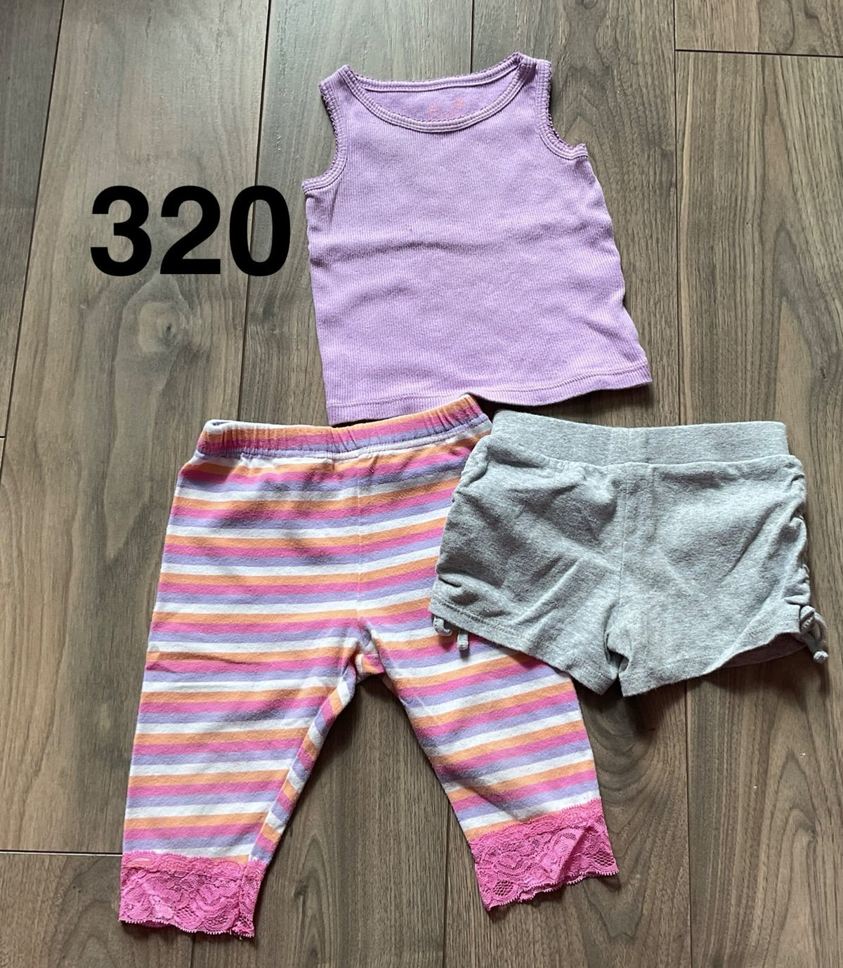 Baby Girl Tank, Leggings and Shorts 12-18 Months, Kids 12 Month (9-12M)