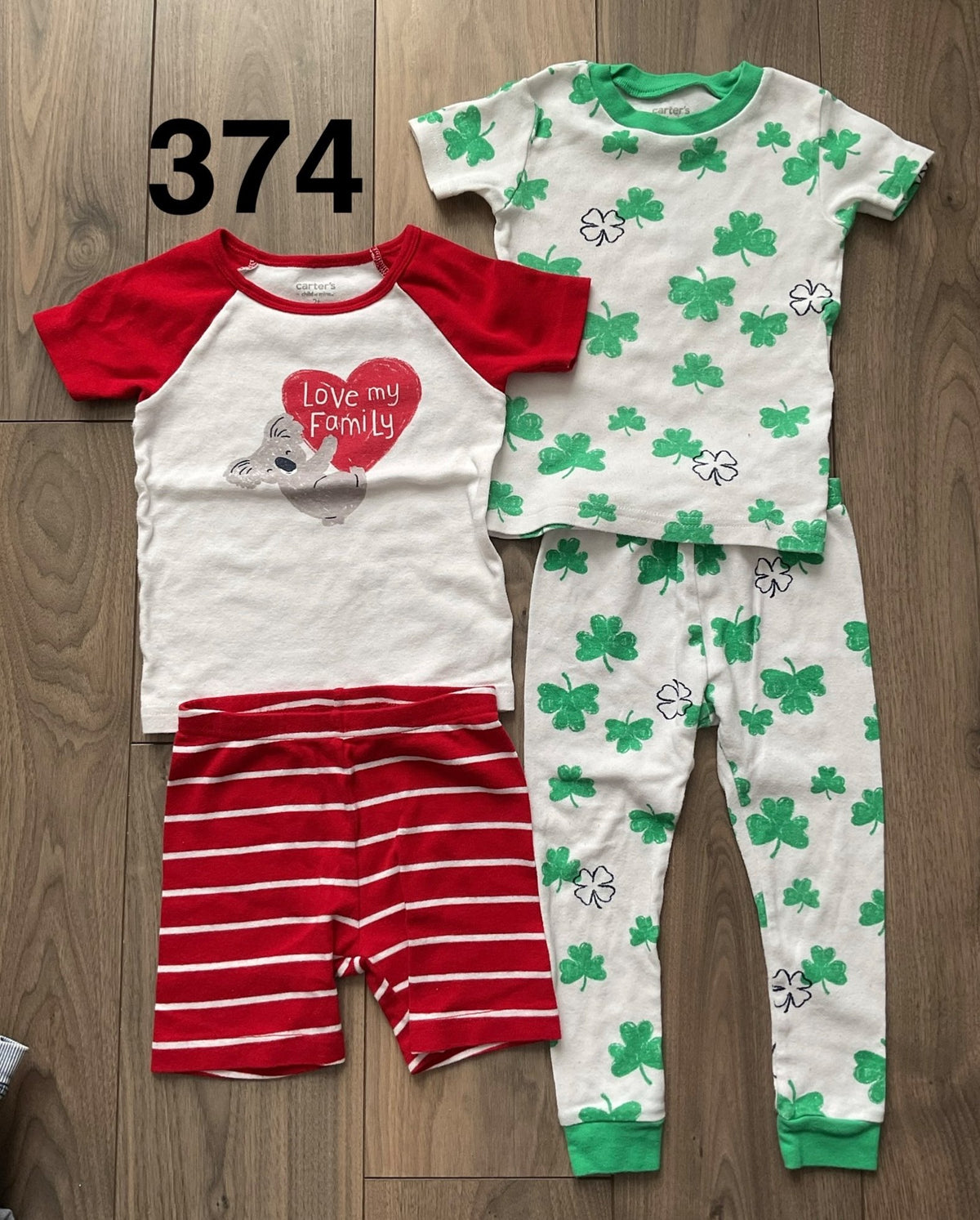 Holiday PJ’s Valentines and St. Patrick’s 24 Months , Kids 24 Month (18-24M)