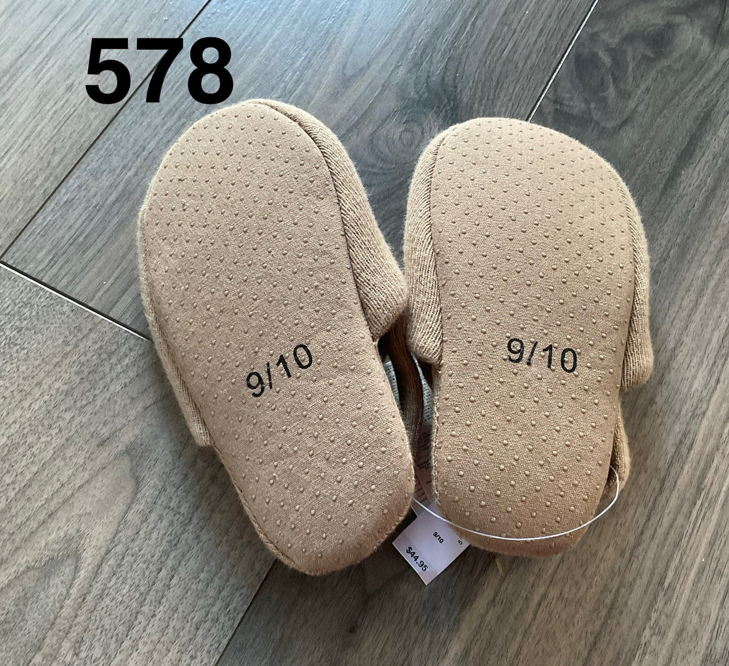 Slippers Brown Teddy Bear 9/10, Shoes 9 (Toddler:2-4yr)