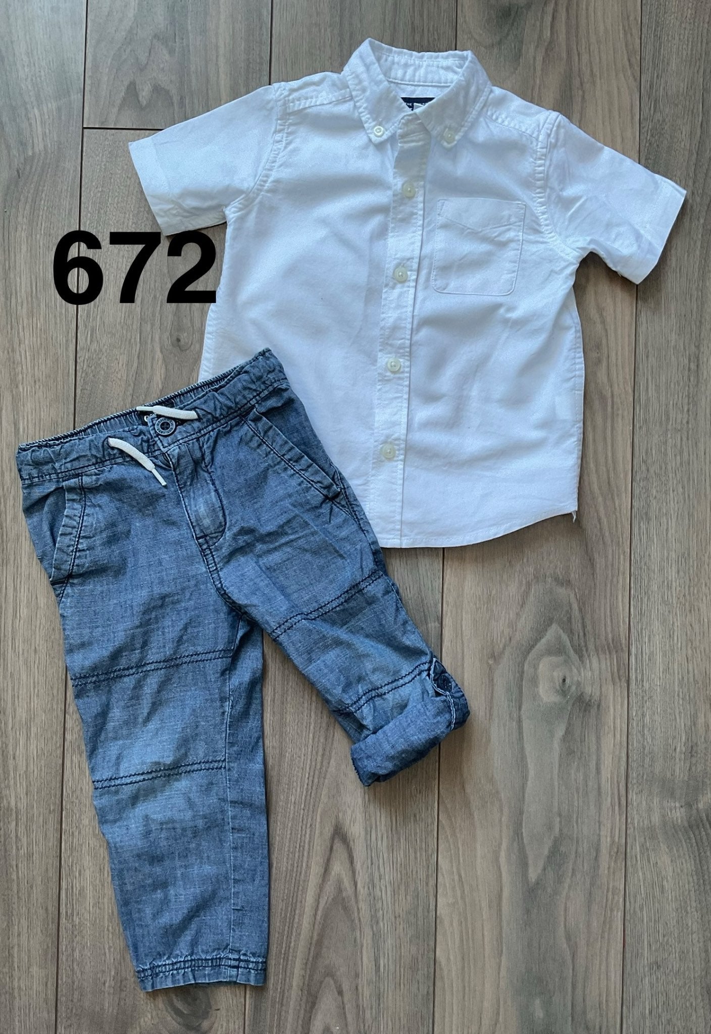 White Shirt, Blue Pants Children’s Place size, Osh Kosh 2T , Kids 2T