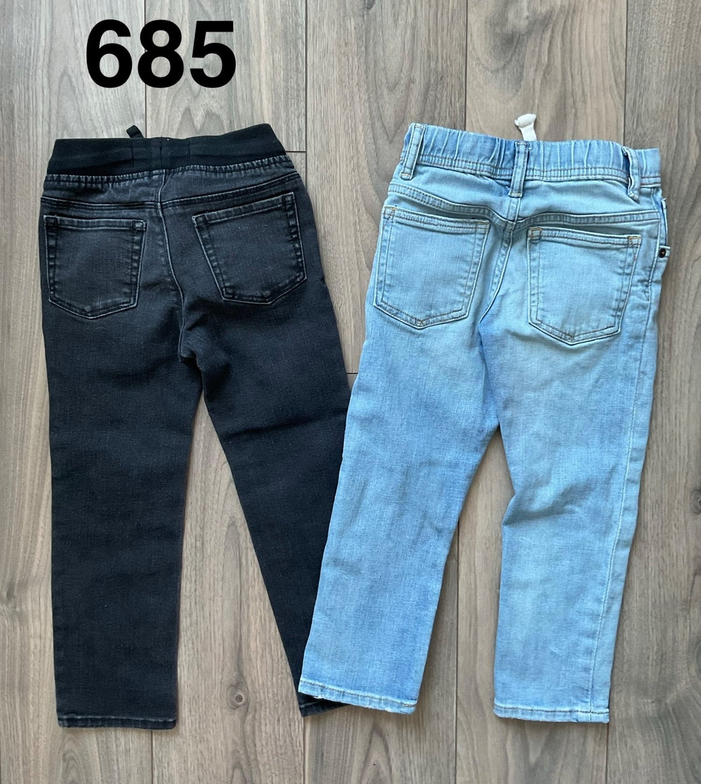 Black and Blue Jeans Size 4, Kids 4/4T