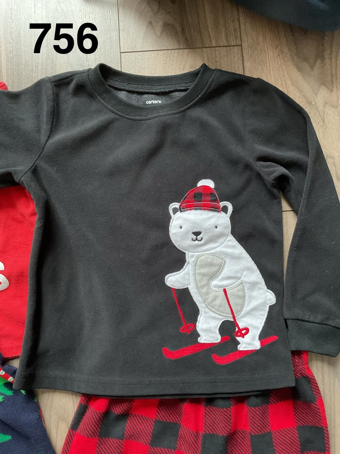 Boys 2 Piece Christmas Pajamas Size 4, Dinosaurs and Plaid 4T, Kids 4/4T