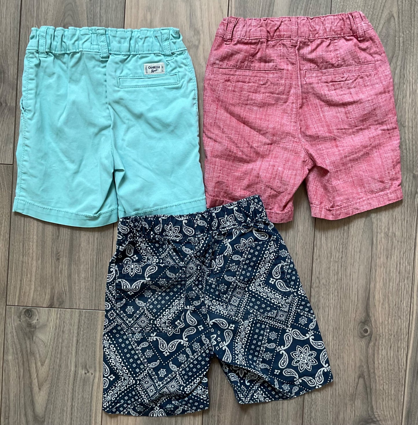 Boys Shorts, Red, Blue and Teal Size 3T, Kids 3T