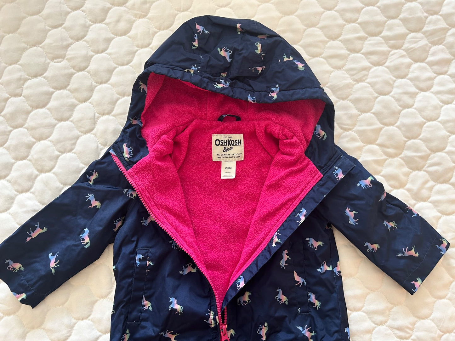 VGUC Unicorn Fleece Lined Toddler (24 Months) Jacket, Kids 24 Month (18-24M)