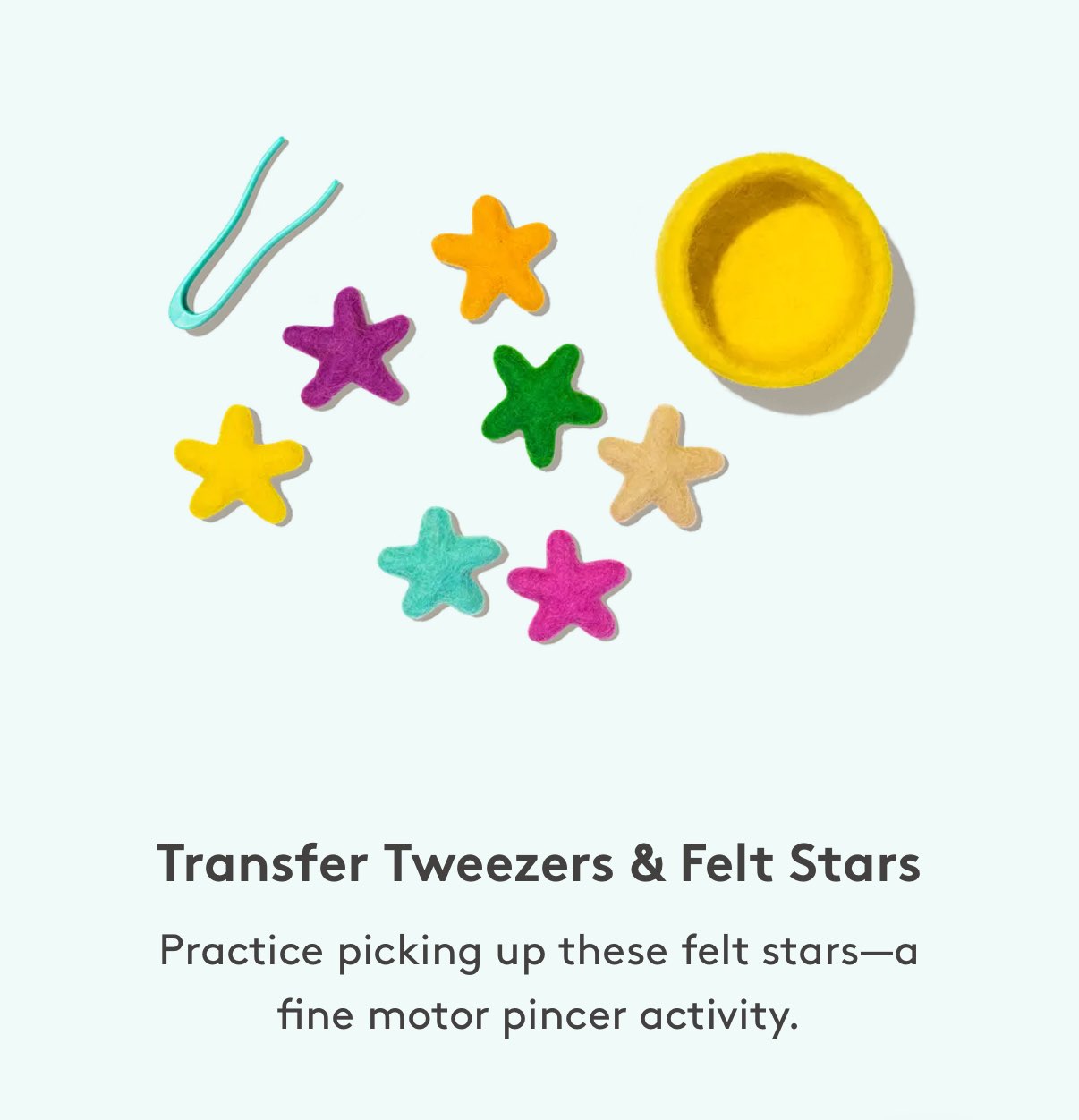 Lovevery Felt Stars & Tweezers