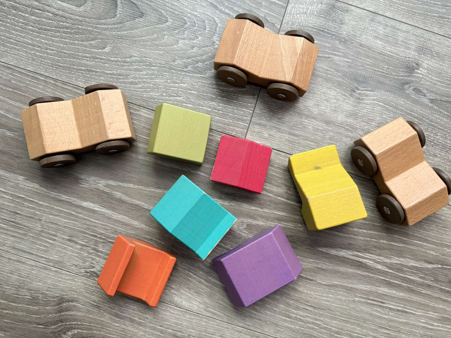 Wooden Babu Roller cars; MSRP $39.99