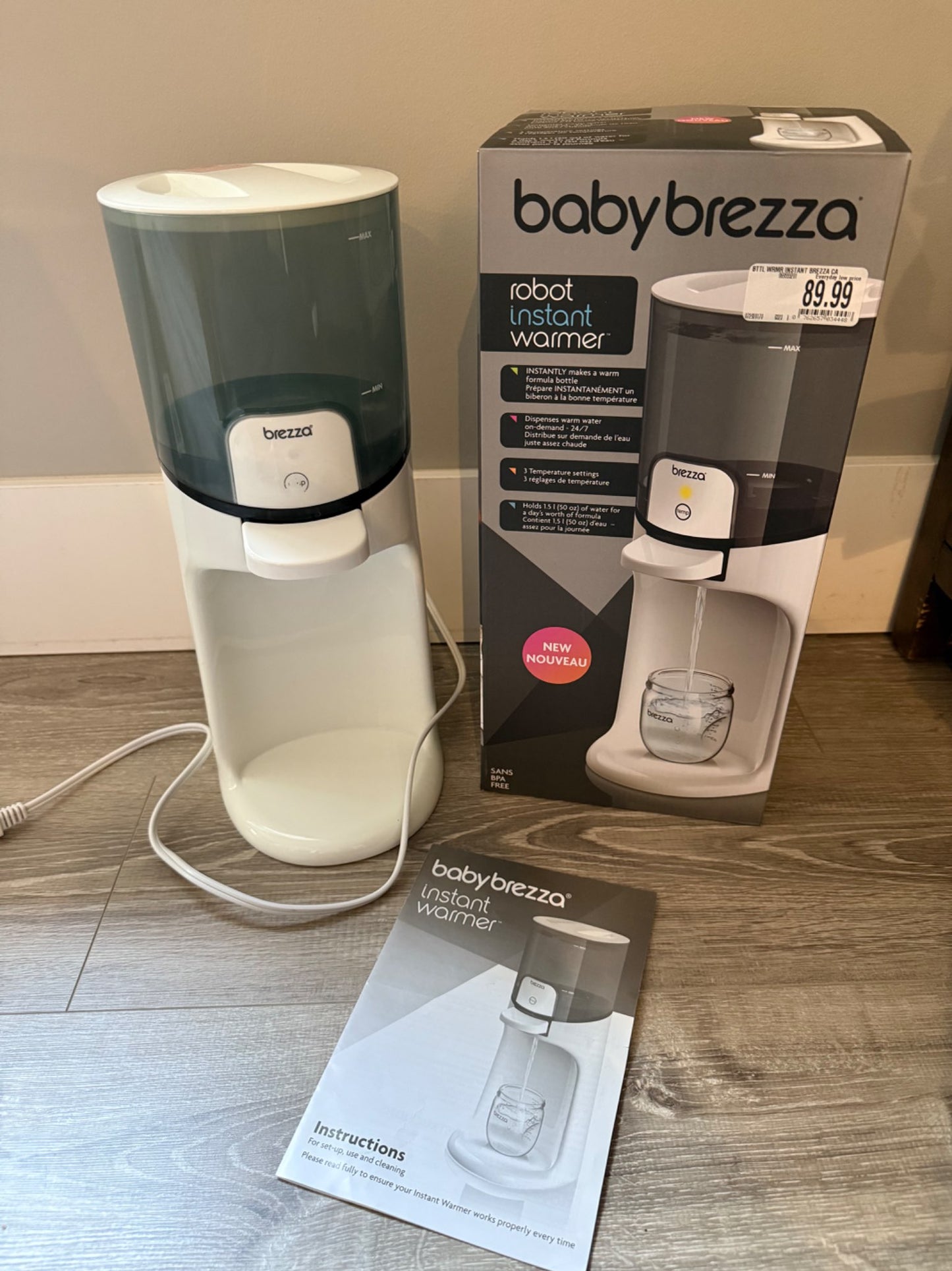 Baby Brezza Water Warmer; current MSRP $59.99