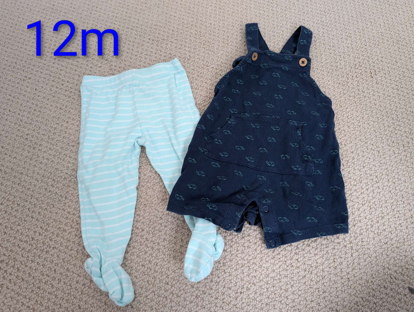 12m overalls and footie pants, Kids 12 Month (9-12M)