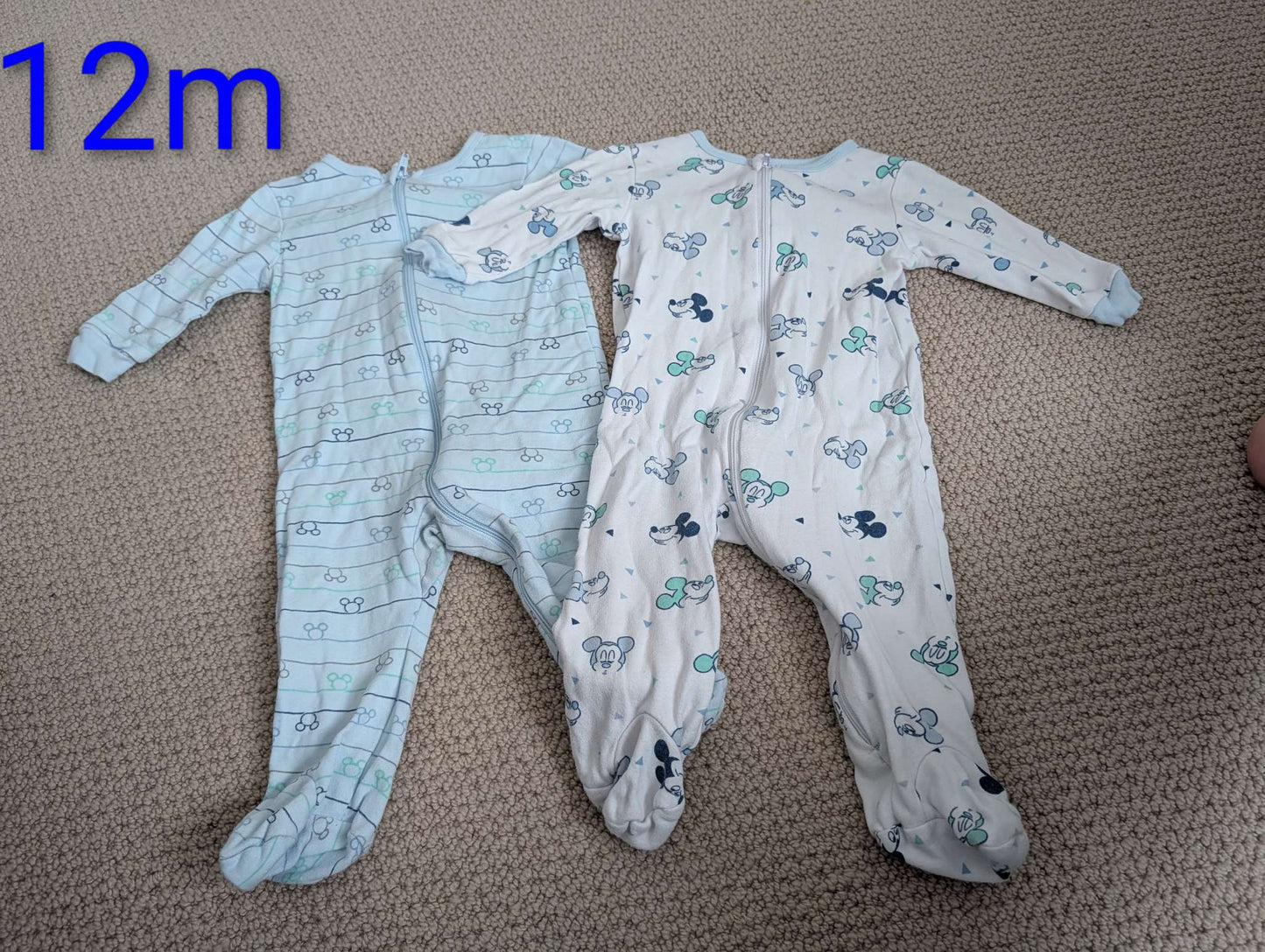 12m Micky sleepers, Kids 12 Month (9-12M)