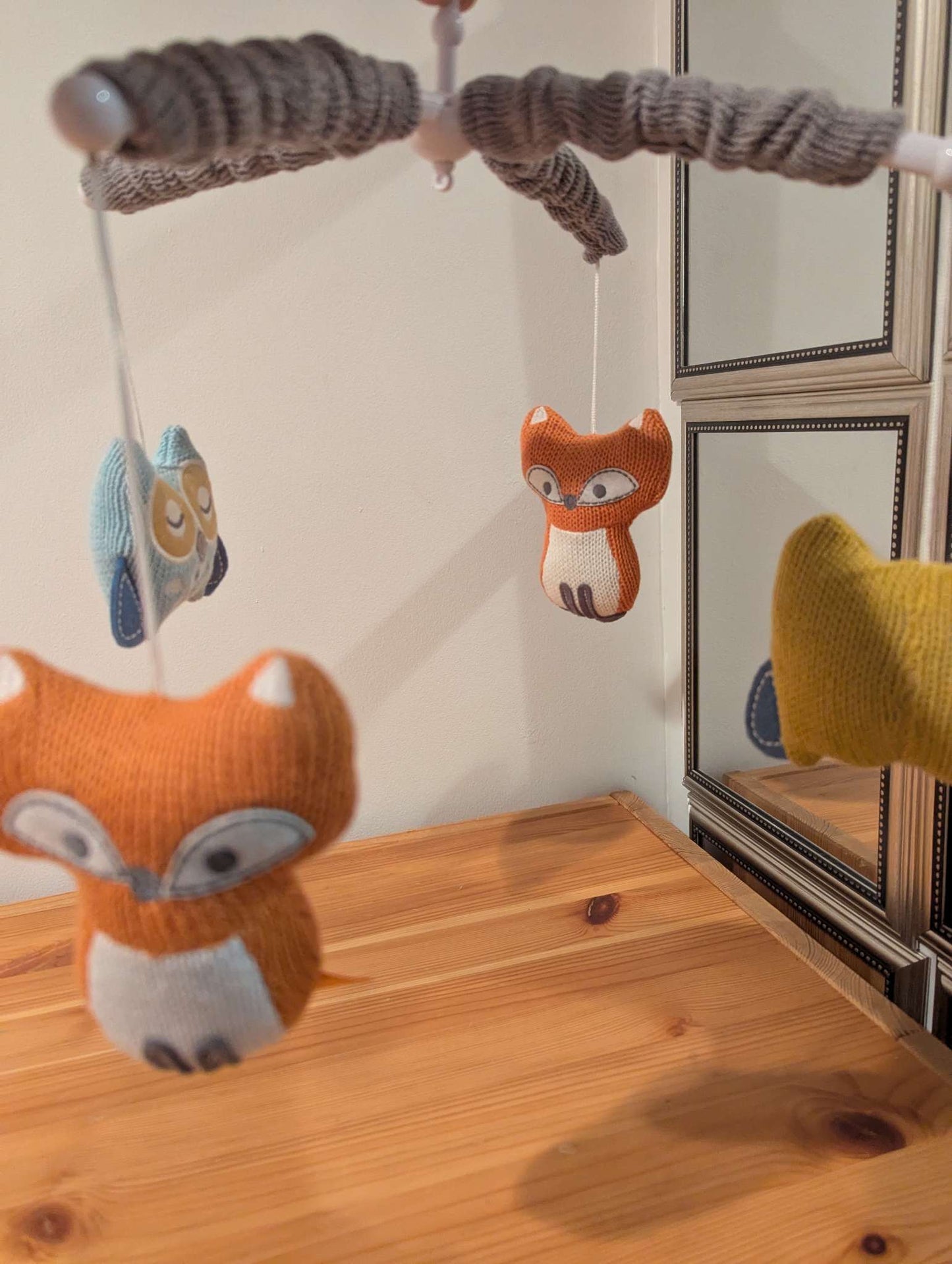 Fox and Owl Crib Mobile