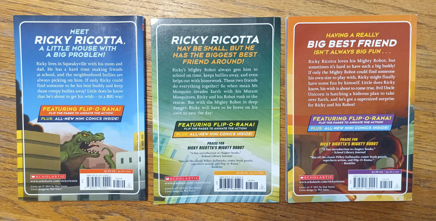 Ricky Ricotta's Mighty Robot Books
