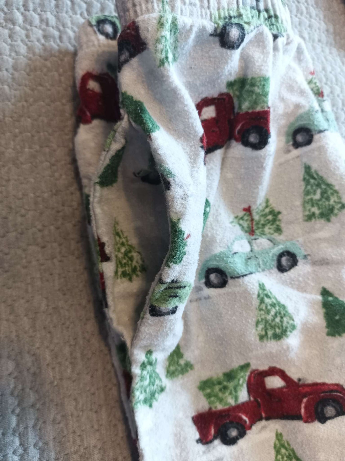 Small Shop/Handmade - Flannel Trucks PJ Pants - size 3, Kids 3T