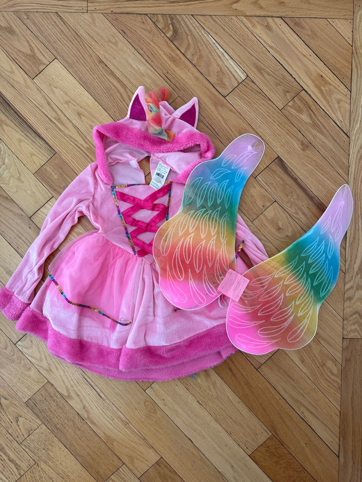 Rainbow Pegasus Costume (Size 4-6), Kids 5/5T (extra small)