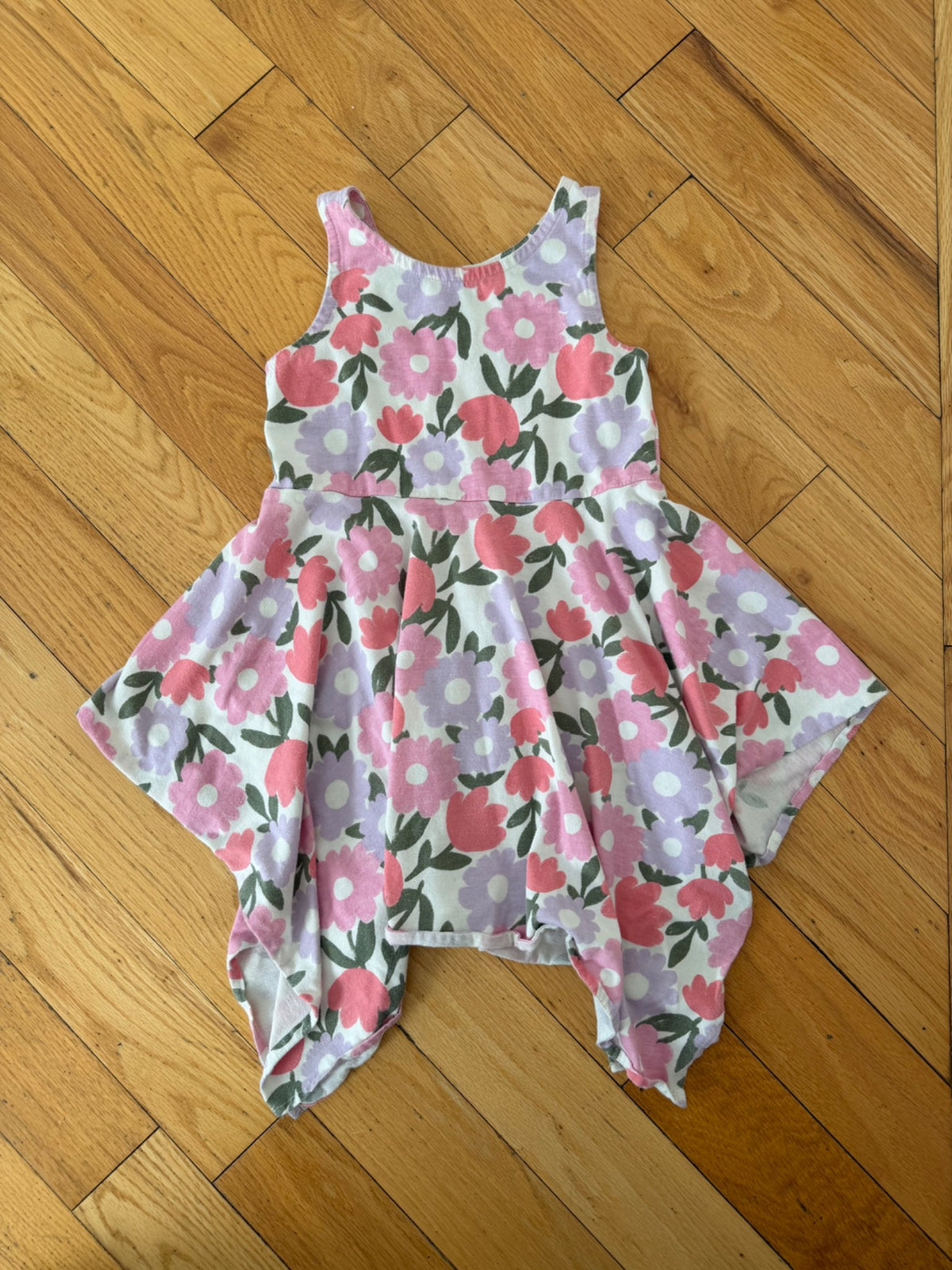 Flower Asymmetrical Dress (Size 5), Kids 5/5T