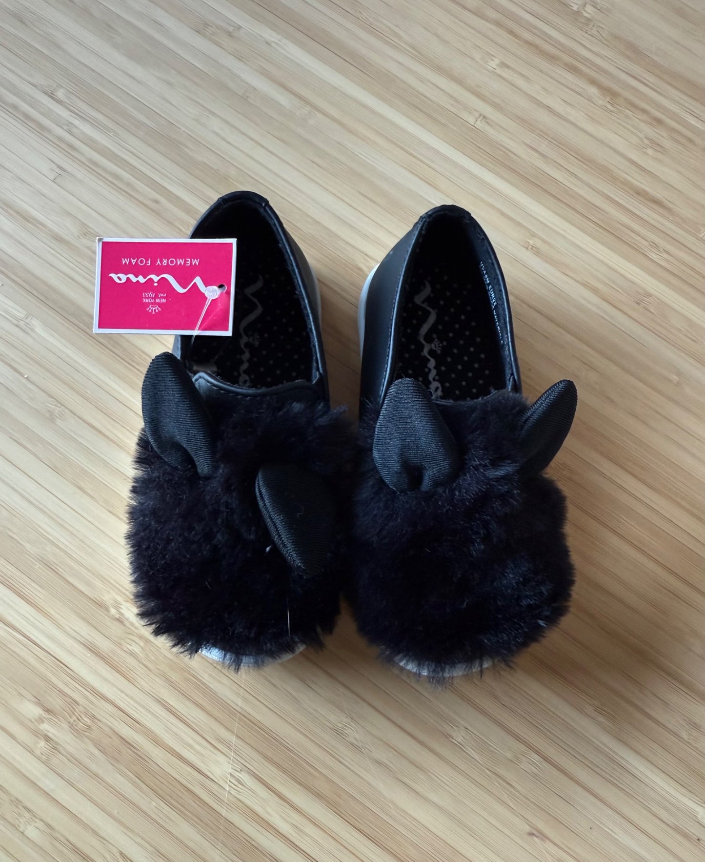 Fuzzy Cat Ear Shoes, Shoes 6 (Walkers:12-24 mth)