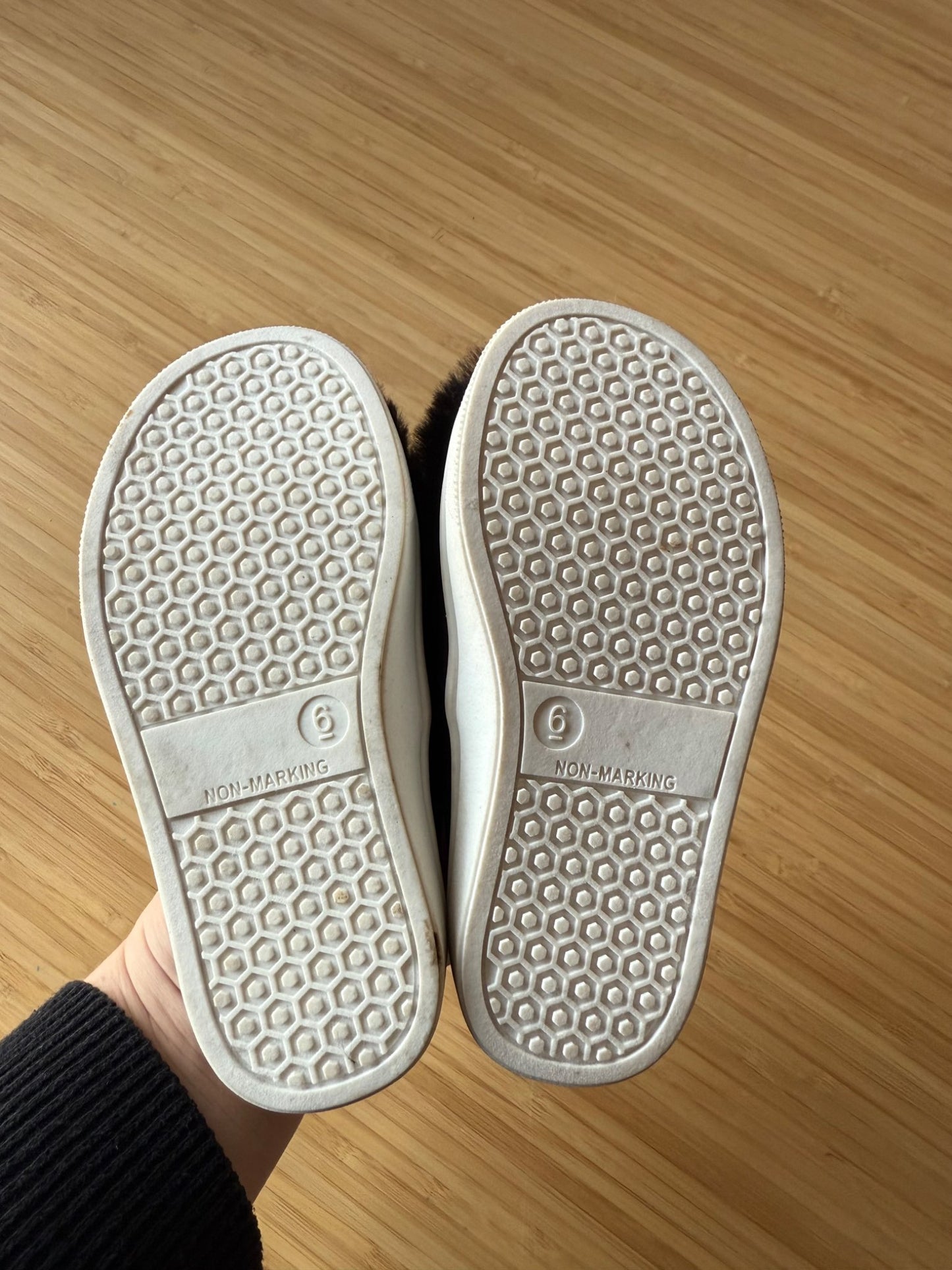 Fuzzy Cat Ear Shoes, Shoes 6 (Walkers:12-24 mth)