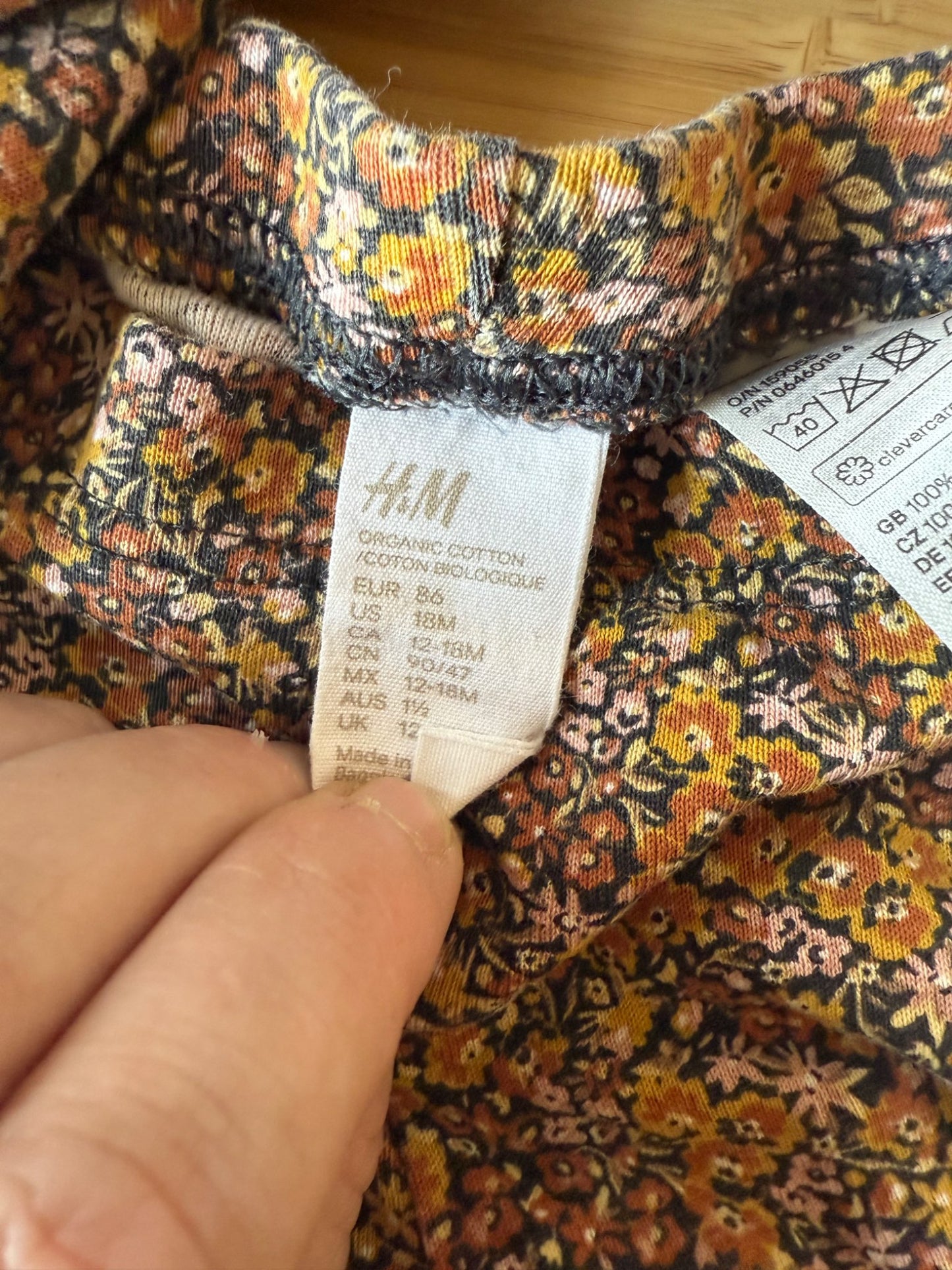 H&M Fall Floral Set, Kids 18 Month (12-18M)