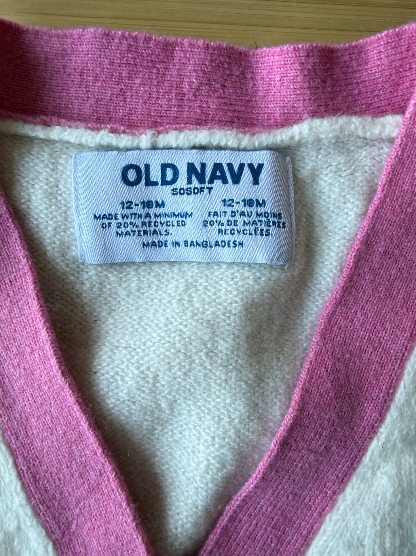 Old Navy Mushroom Cardigan , Kids 18 Month (12-18M)
