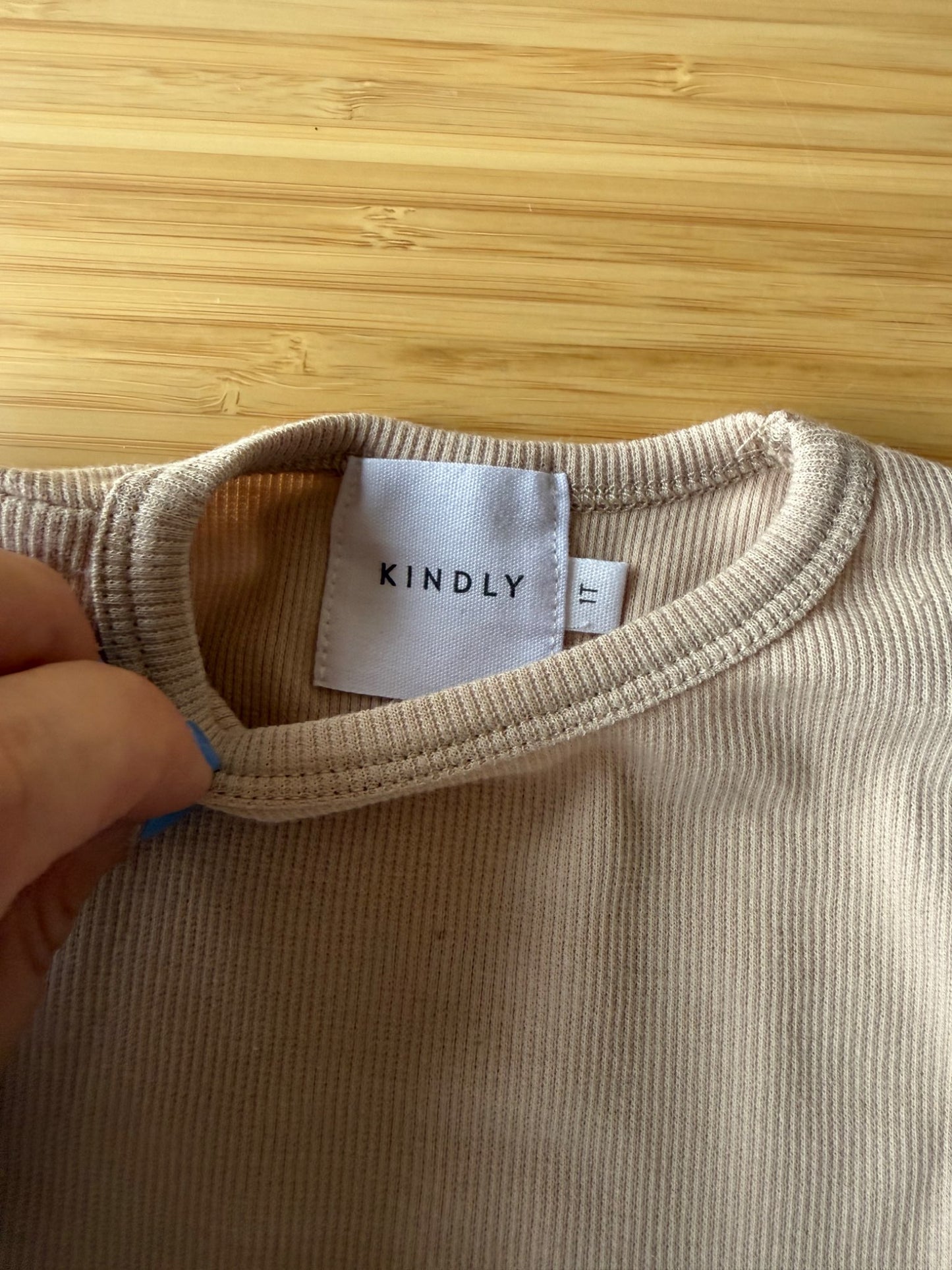 Kindly the Label Waffle Beige Set, Kids 12 Month (9-12M)