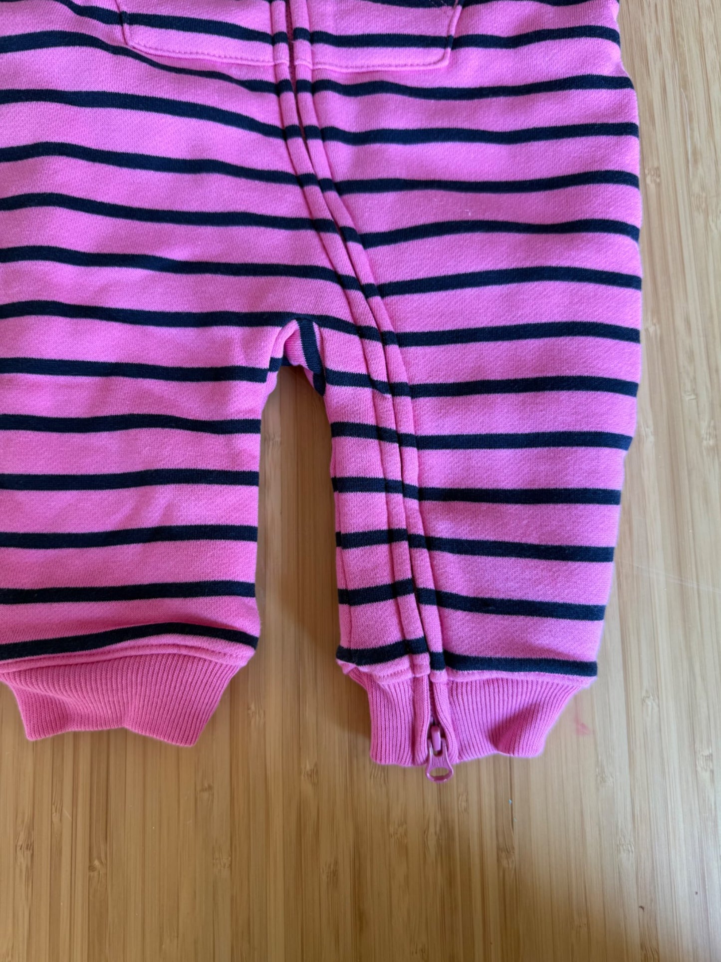 Gap Pink Striped Fleece Lined Outfit, Kids 6 Month (3-6M)