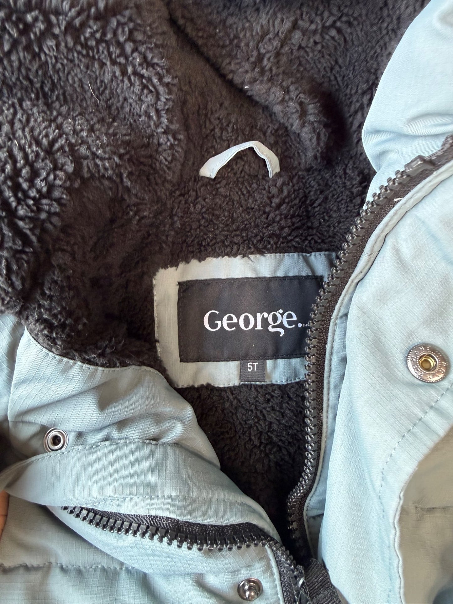 George Dusty Blue Winter Jacket, Kids 5/5T