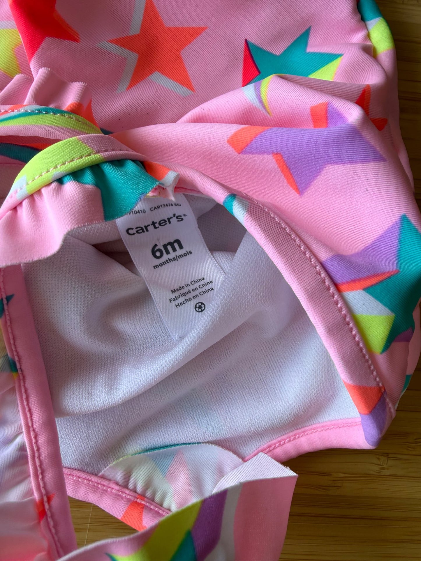 Carter’s Pink Star Swimsuit , Kids 6 Month (3-6M)