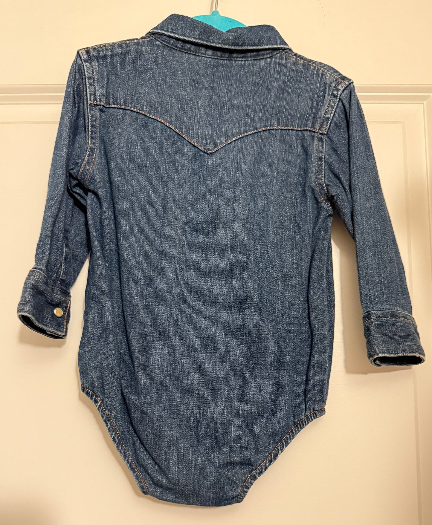 Wrangler Toddler Denim Onesie Size 18M, Kids 18 Month (12-18M)