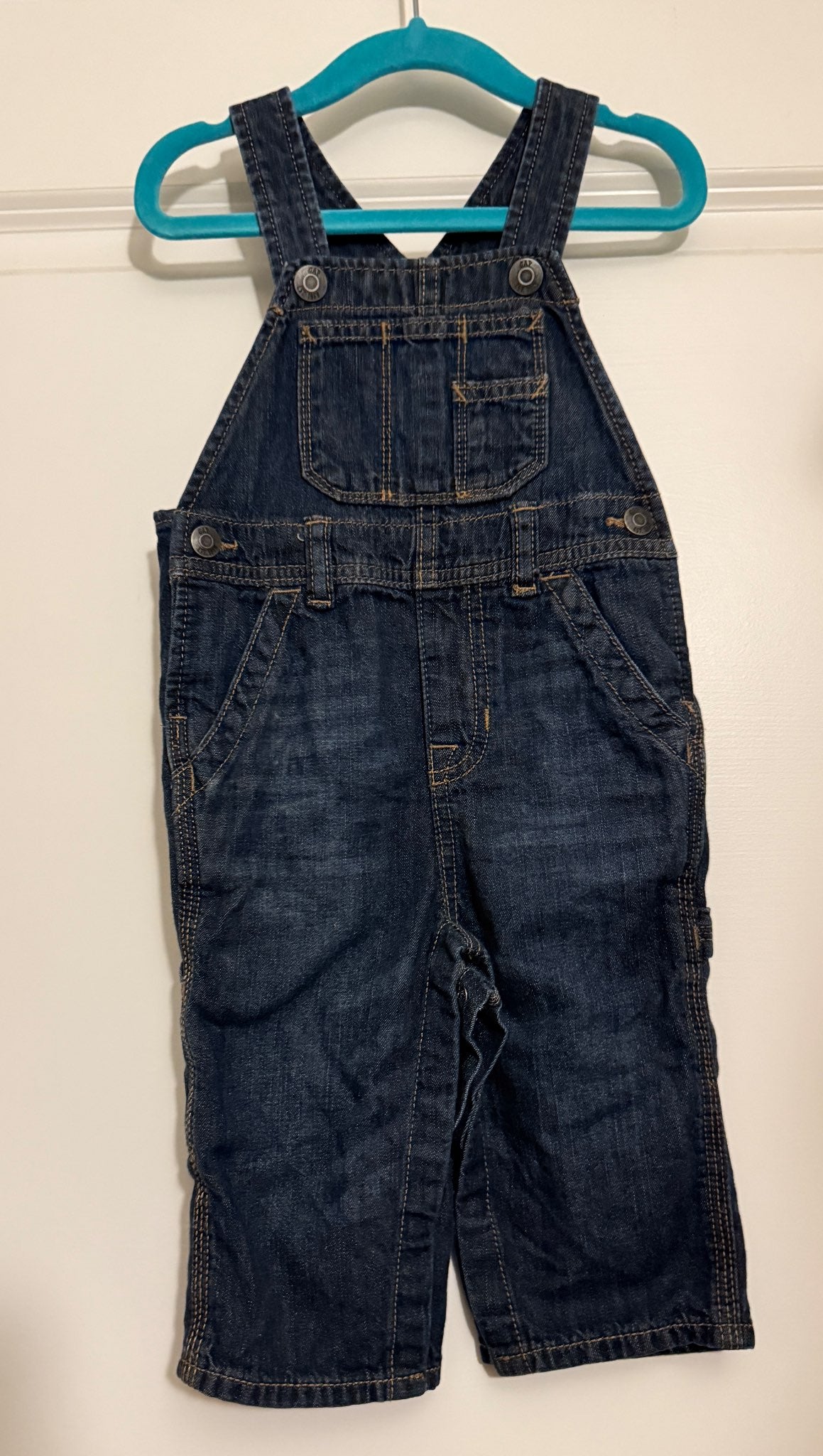 Gap Denim Overalls Size 12-18M, Kids 18 Month (12-18M)
