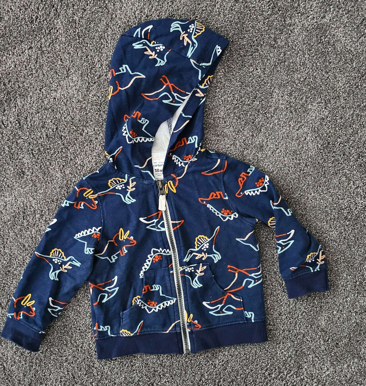 Baby Dino Zip-Up Hoodie 18m, Kids 18 Month (12-18M)