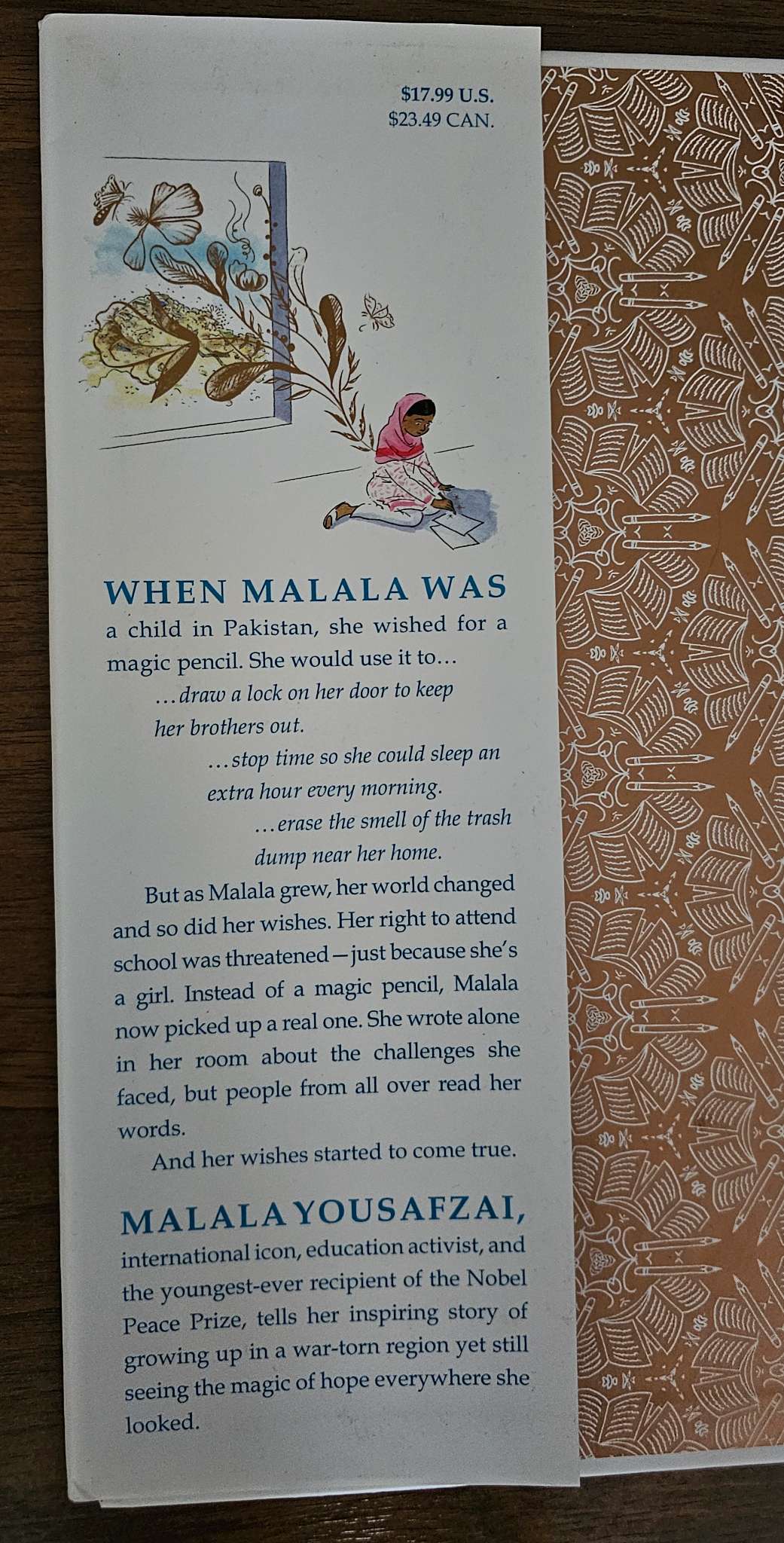 Malala's Magic Pencil Hardcover Picture Book