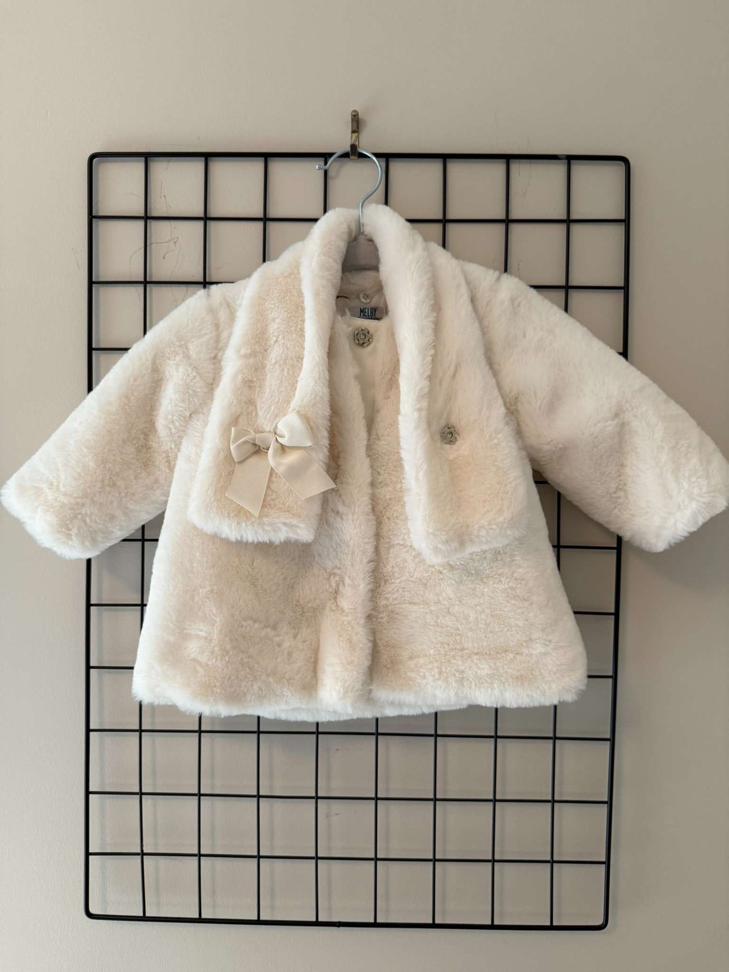 White Faux Fur Coat, Kids 3T