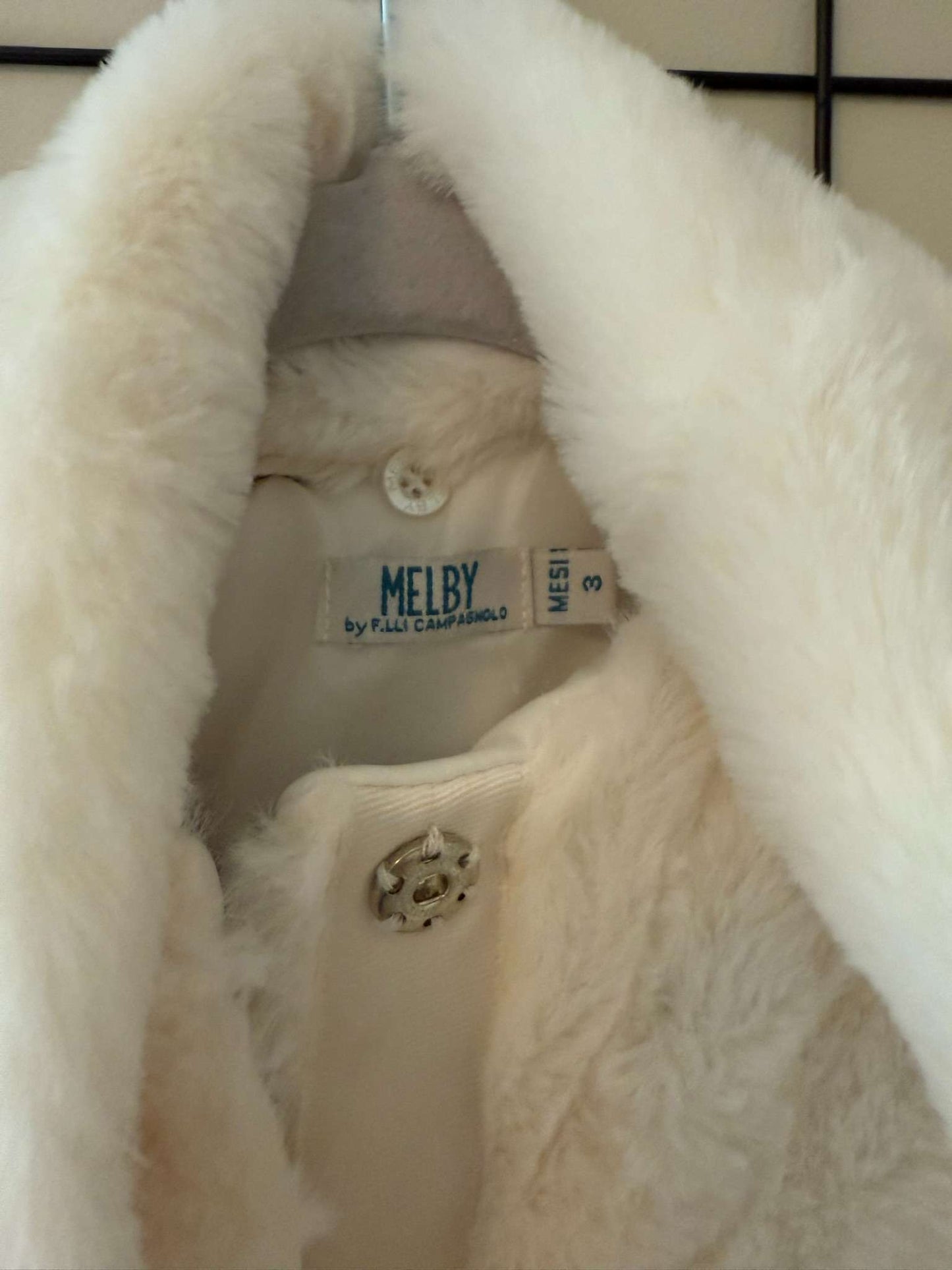 White Faux Fur Coat, Kids 3T