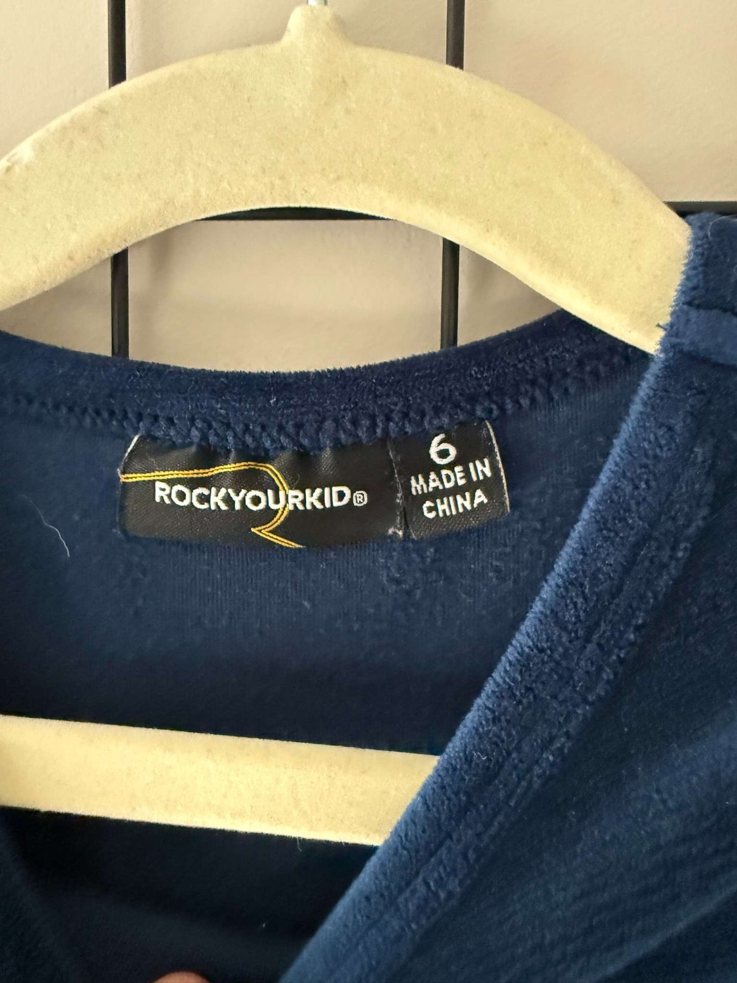 Rock Your Kid Navy Twirl Dress, Kids 6/6X (extra small)