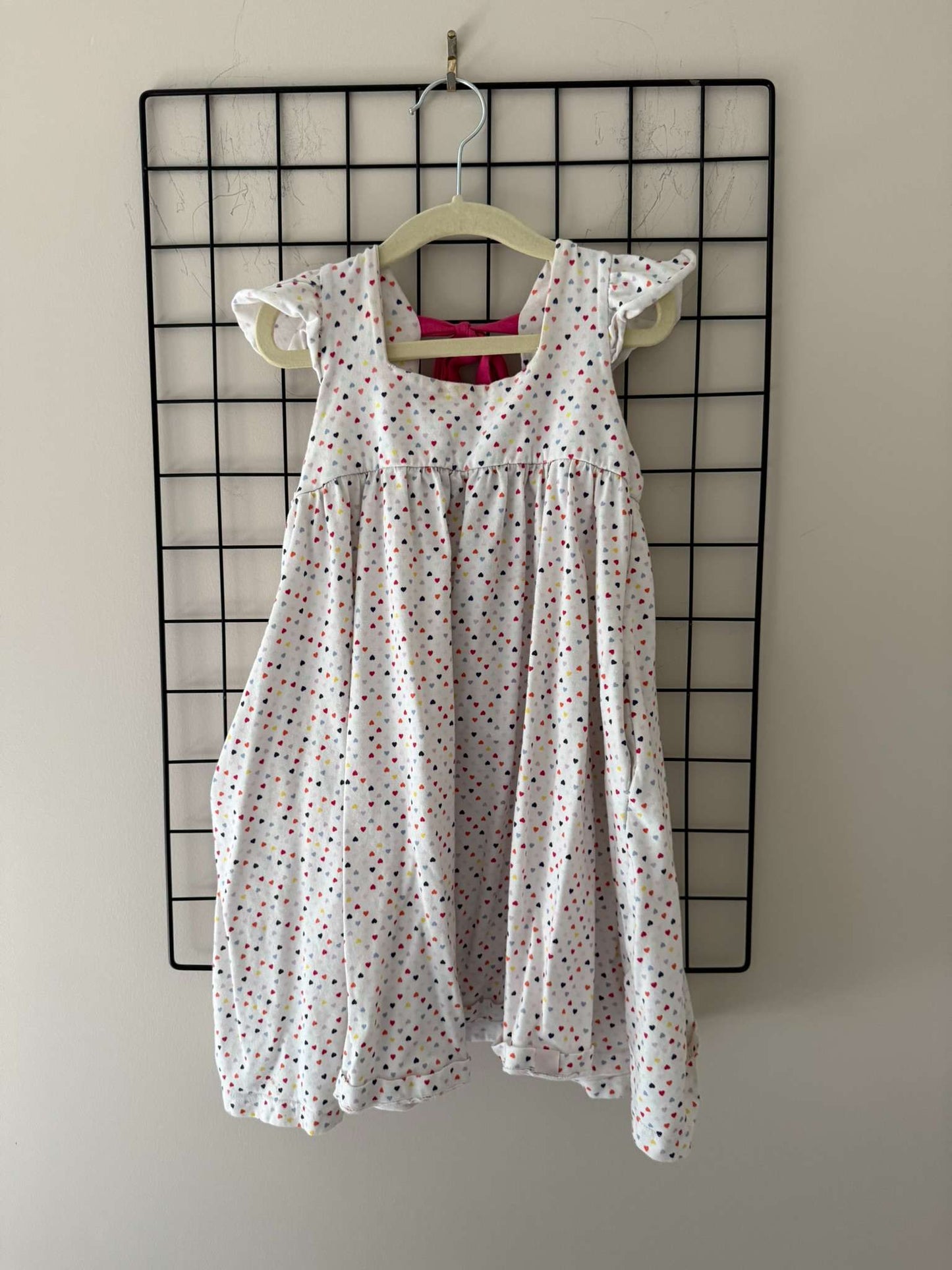 Omi Jo Heart Print Dress, Kids 6/6X (extra small)