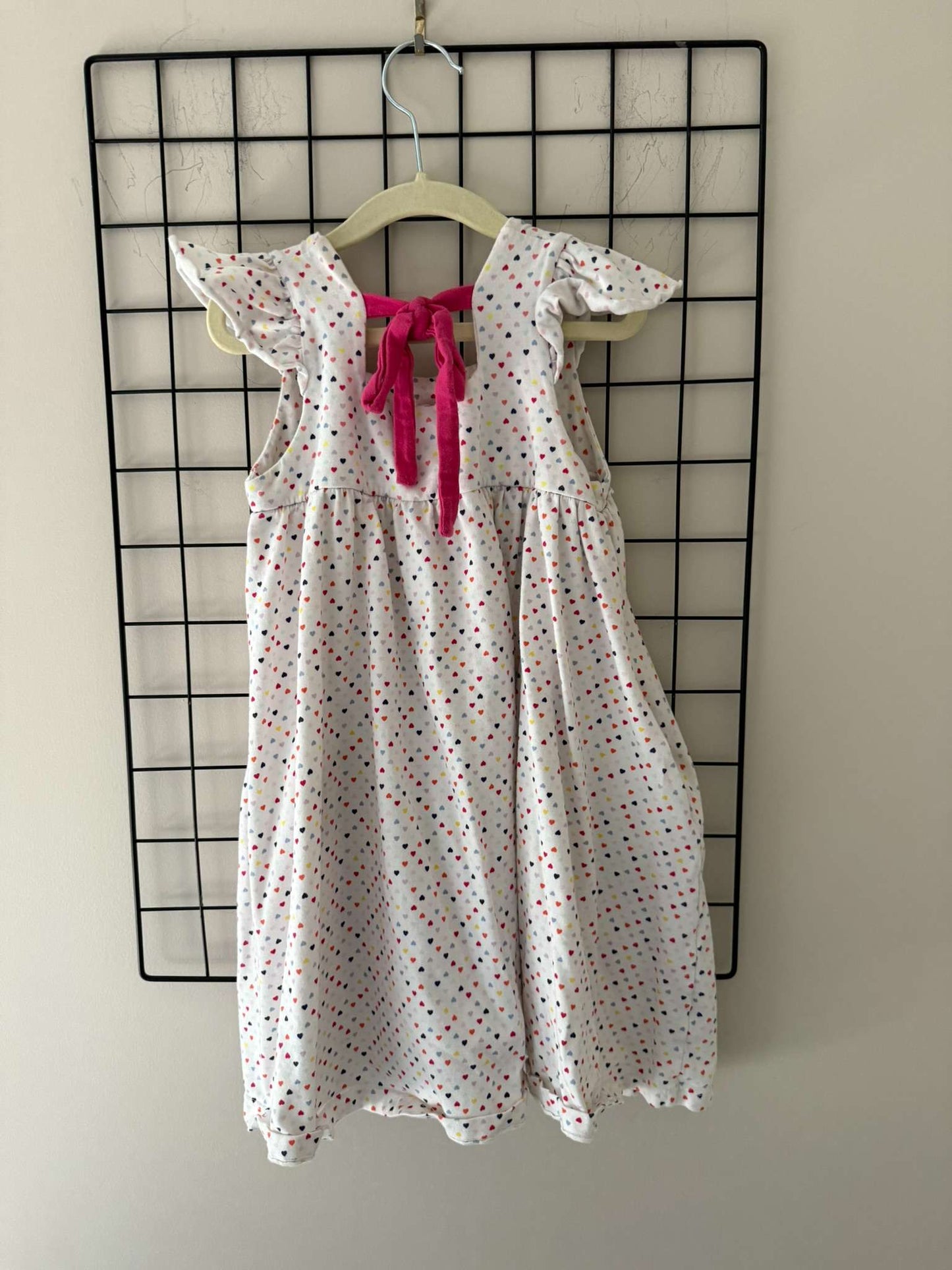 Omi Jo Heart Print Dress, Kids 6/6X (extra small)